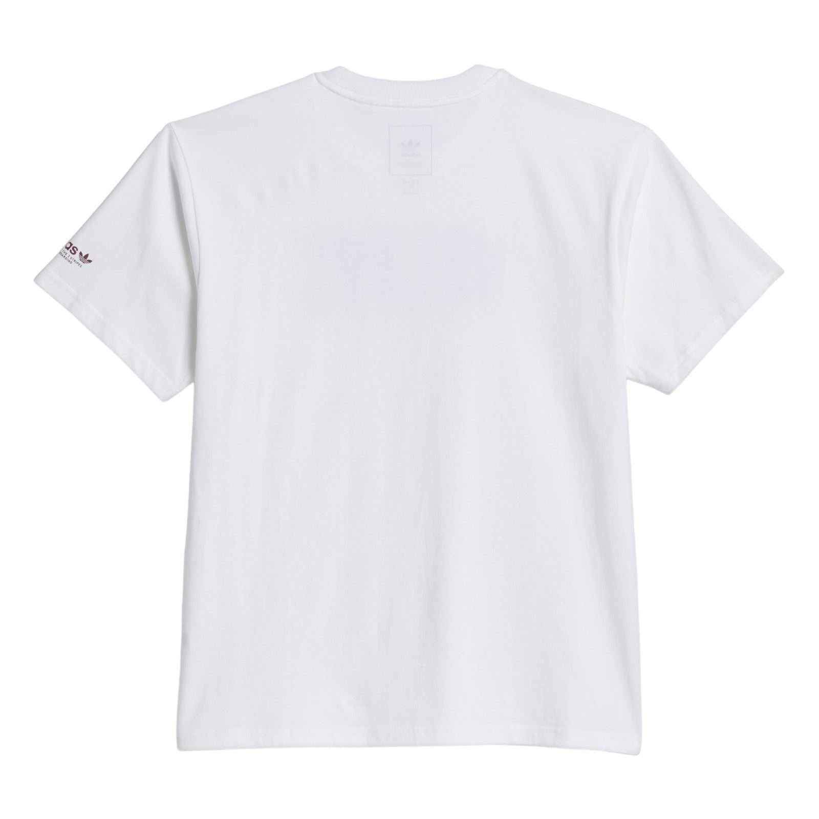 adidas Originals Unisex 4.0 Flipped Adi Skateboarding Tee - White / Burgundy - ViaductClothing -  -