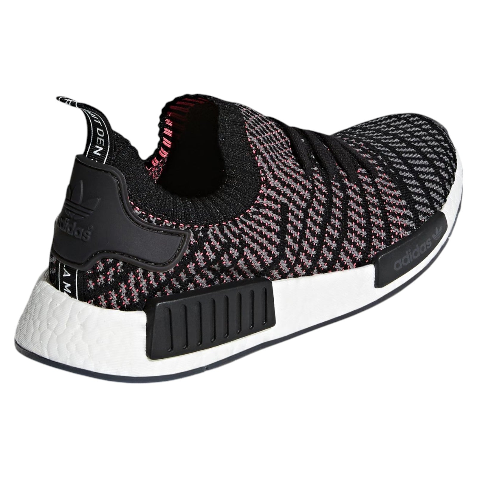 adidas Originals NMD_R1 STLT Primeknit Trainers - Black Grey Solar Pink