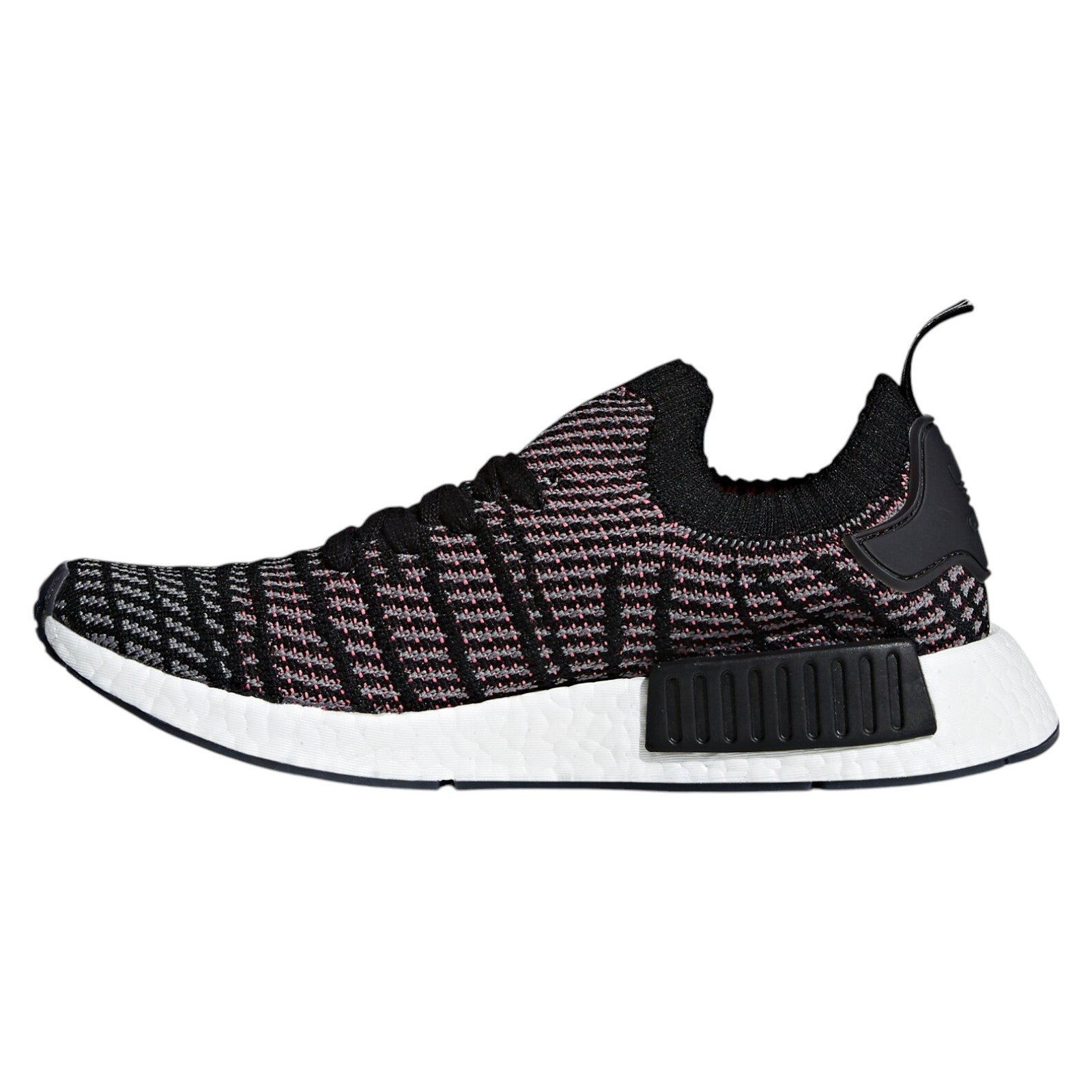adidas Originals NMD_R1 STLT Primeknit Trainers - Black Grey Solar Pink