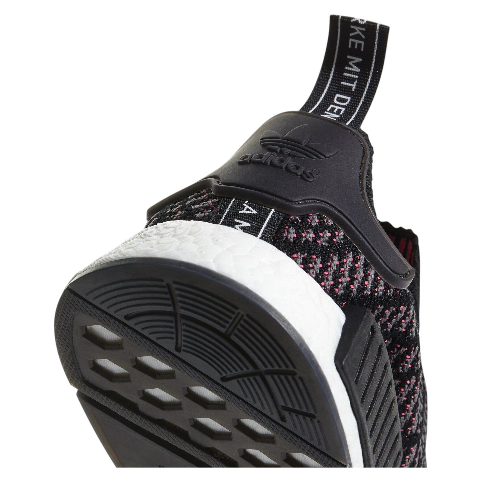 adidas Originals NMD_R1 STLT Primeknit Trainers - Black Grey Solar Pink