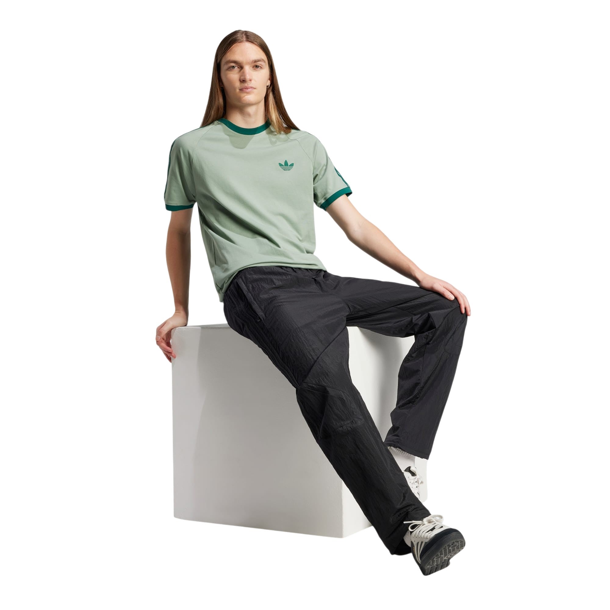 adidas Originals Adicolor Cali Crew Neck Tee - Silver Green