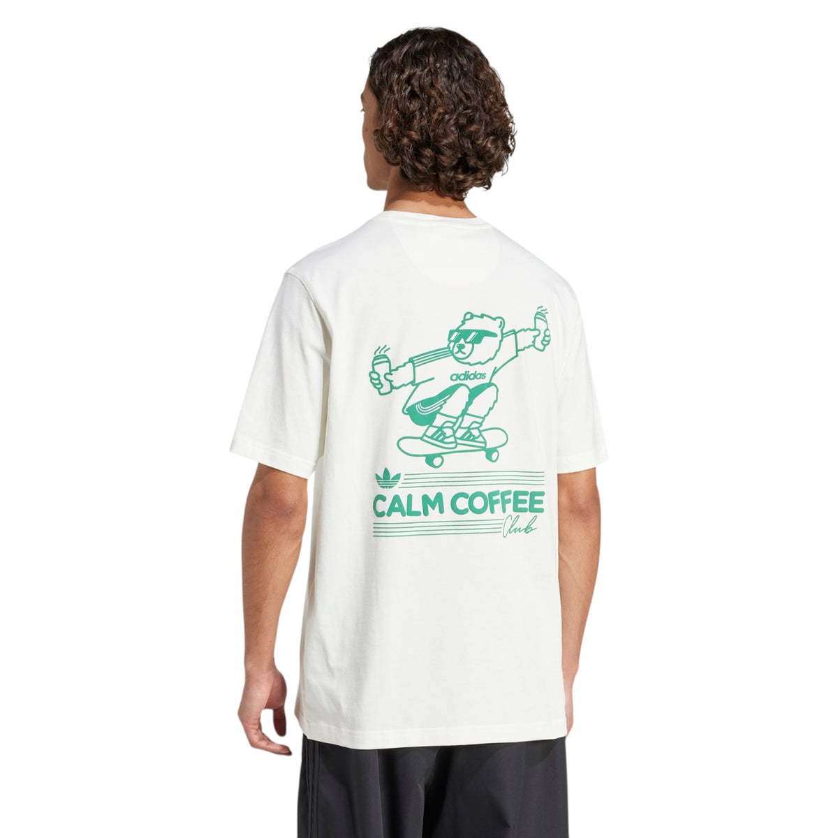 adidas Originals Calm Coffee Bear Graphic Tee - Off White