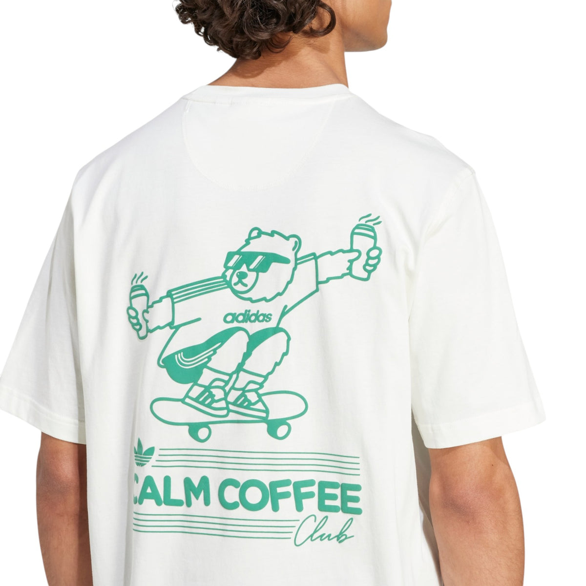 adidas Originals Calm Coffee Bear Graphic Tee - Off White