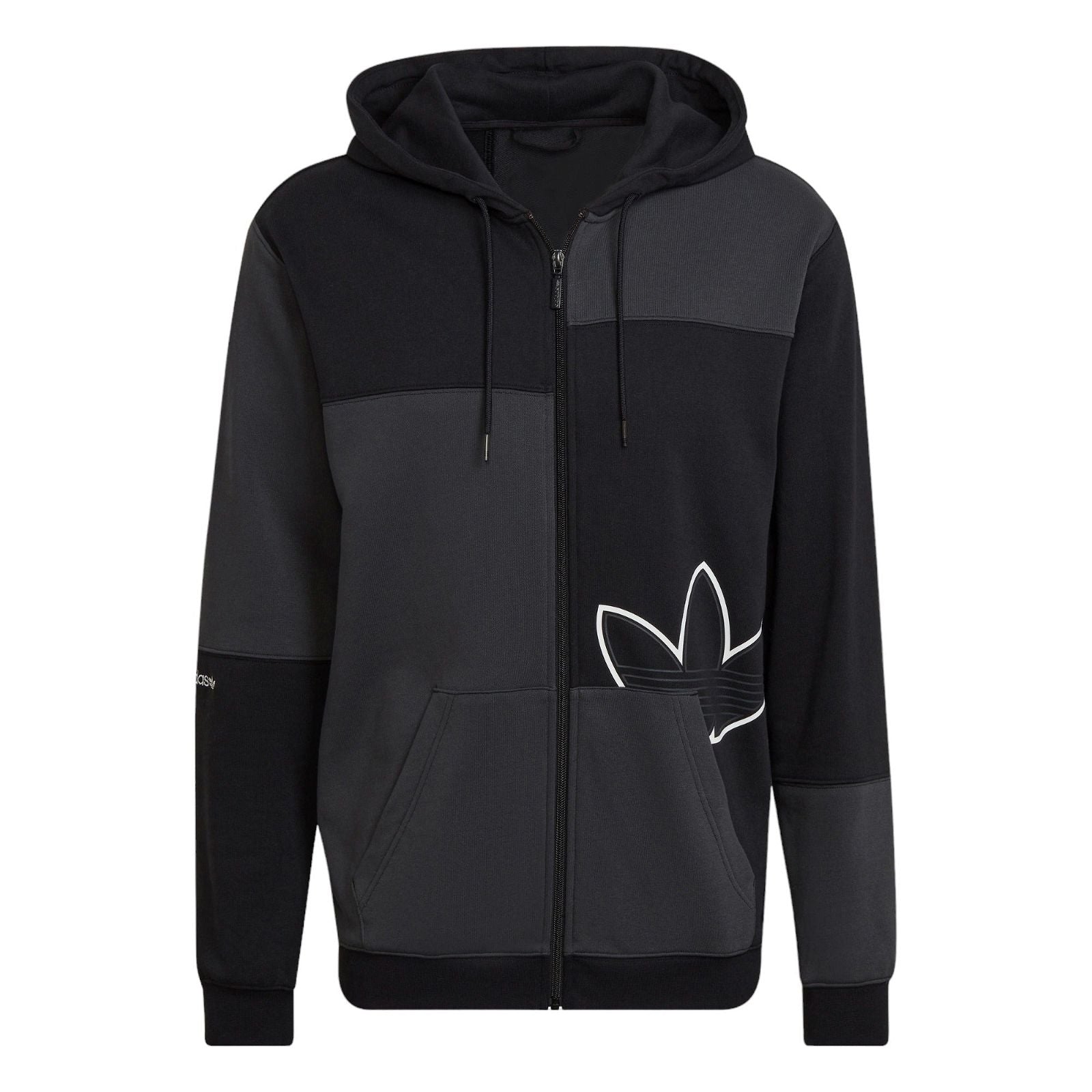 adidas Originals SPRT French Terry Zip Hoodie - Black / Carbon - ViaductClothing - -