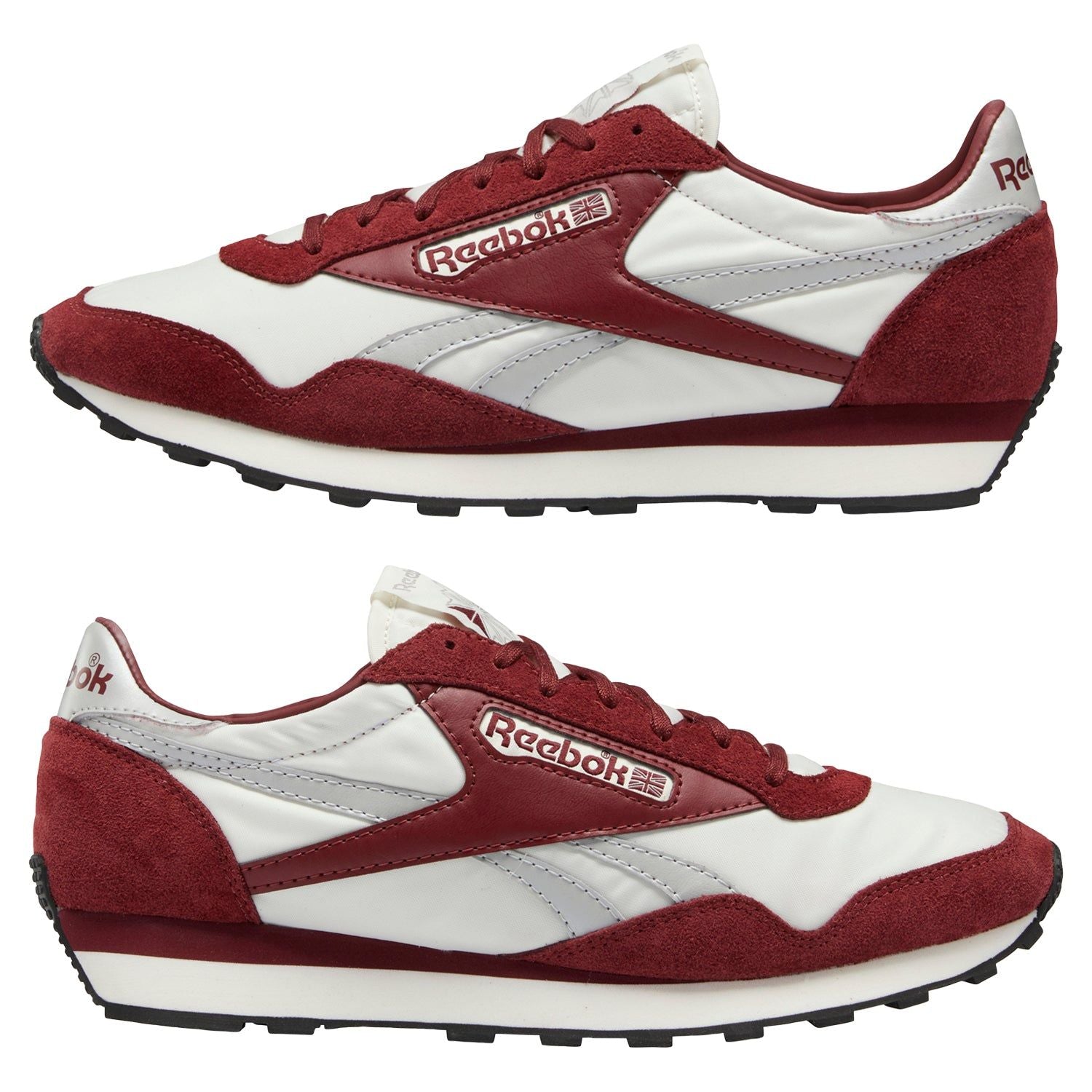 Reebok Classics Unisex Aztec II Shoes - Burgundy / Chalk - ViaductClothing - -