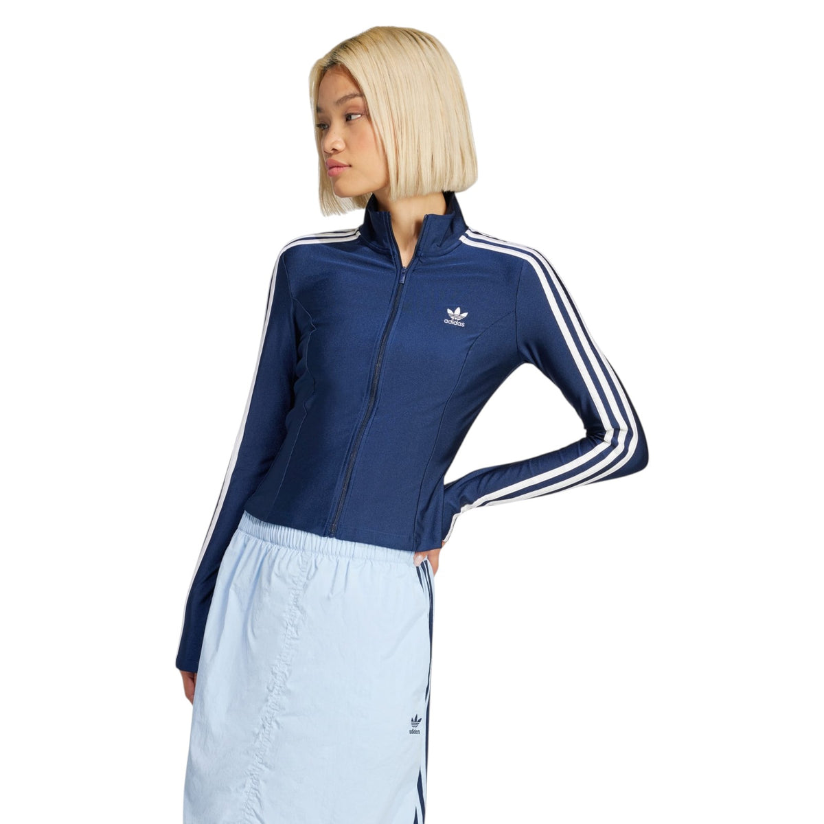 adidas Originals Women's Adicolor 3-Stripes Slim Track Top - Navy