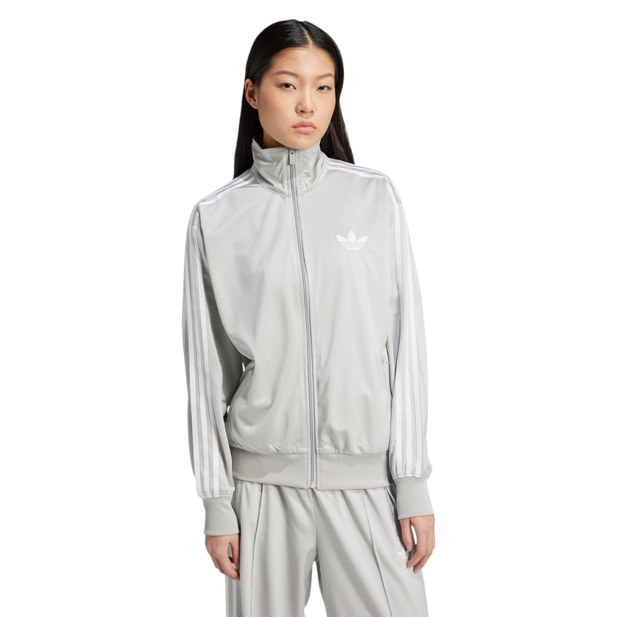 adidas Originals Women's Adicolor Classic Firebird Loose Track Top - Grey Two