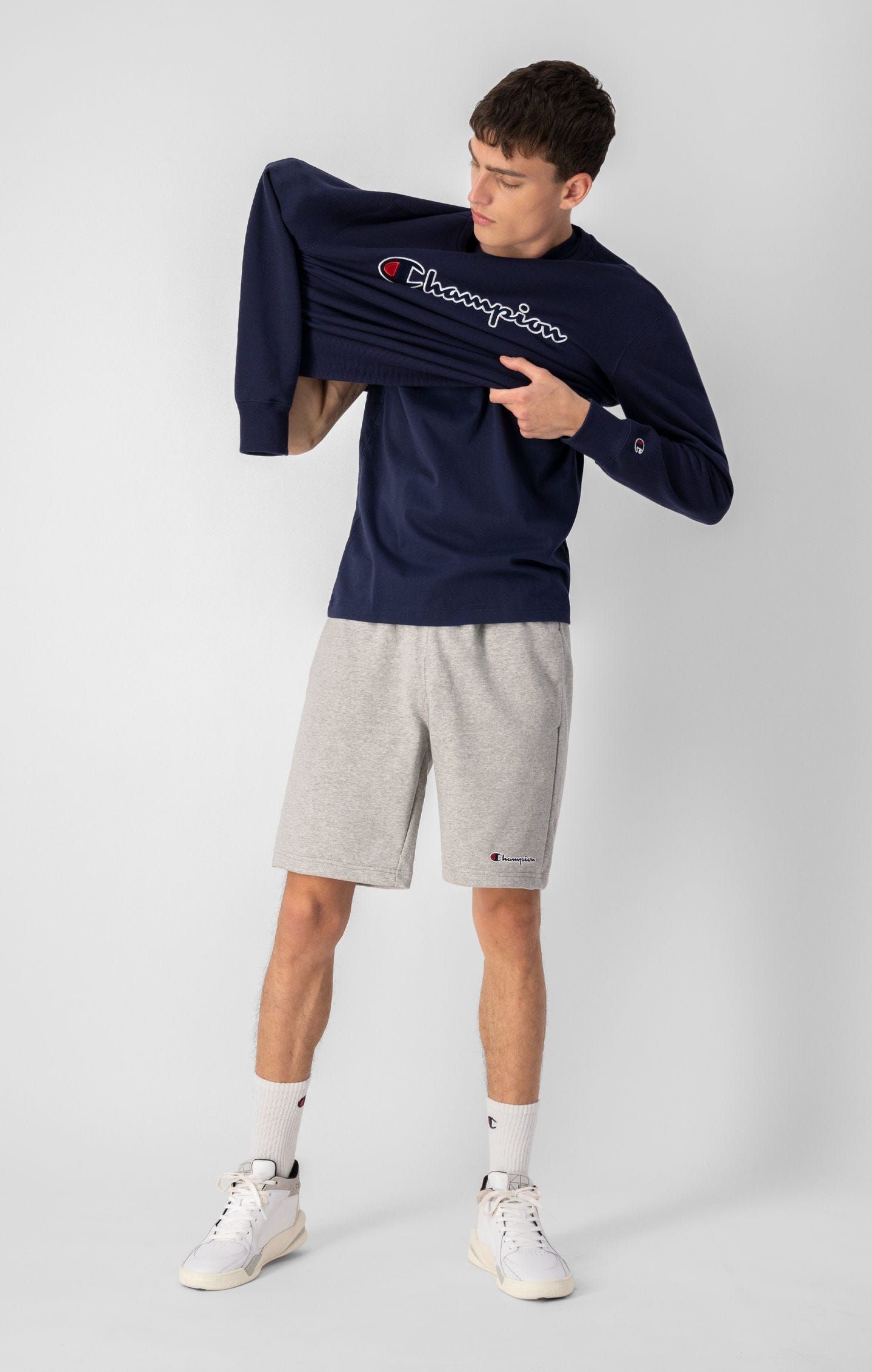 Champion Bermuda Cotton Sweat Shorts - Grey - ViaductClothing - -