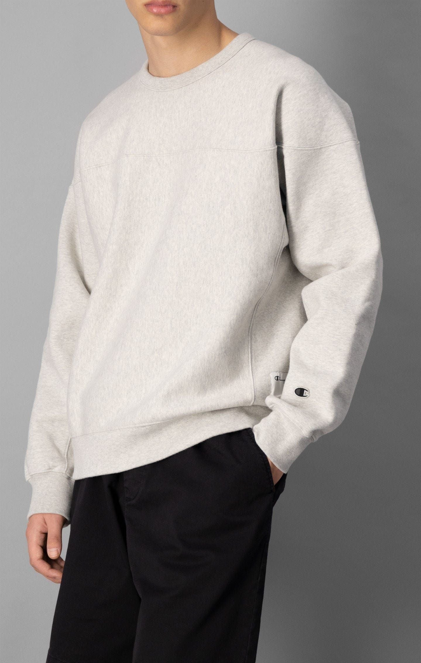 Champion Contemporary Garment Dyed Crew Sweat - Grey - ViaductClothing -  -