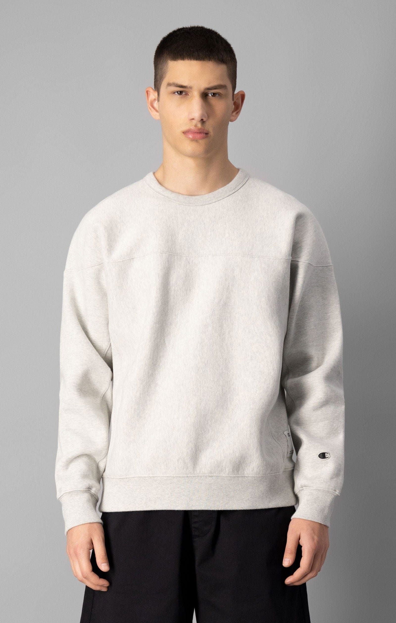 Champion Contemporary Garment Dyed Crew Sweat - Grey - ViaductClothing -  -