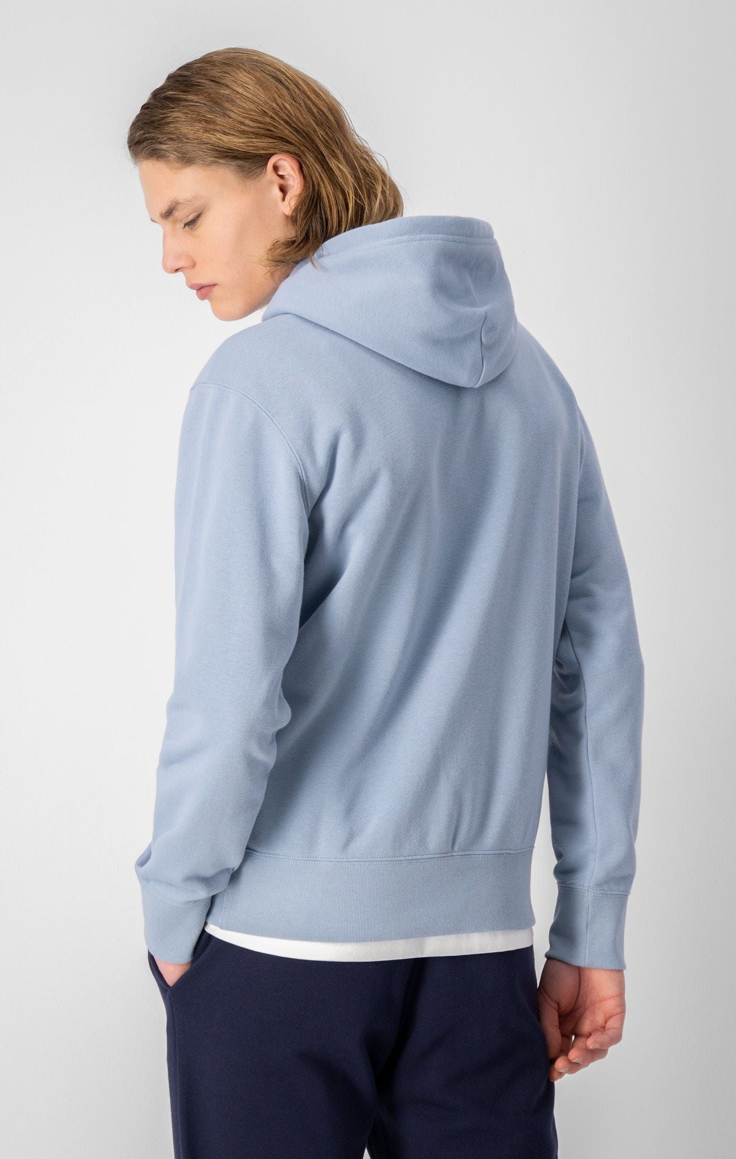 Champion Heavy Cotton Poly Terry Hoodie - Blue - ViaductClothing -  -