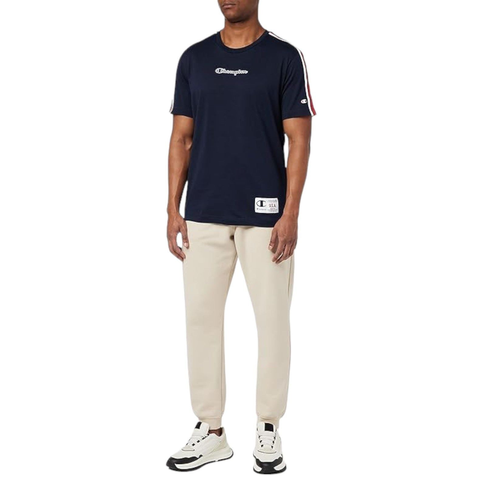 Champion Legacy Contrast Details T-shirt - Navy - ViaductClothing -  -