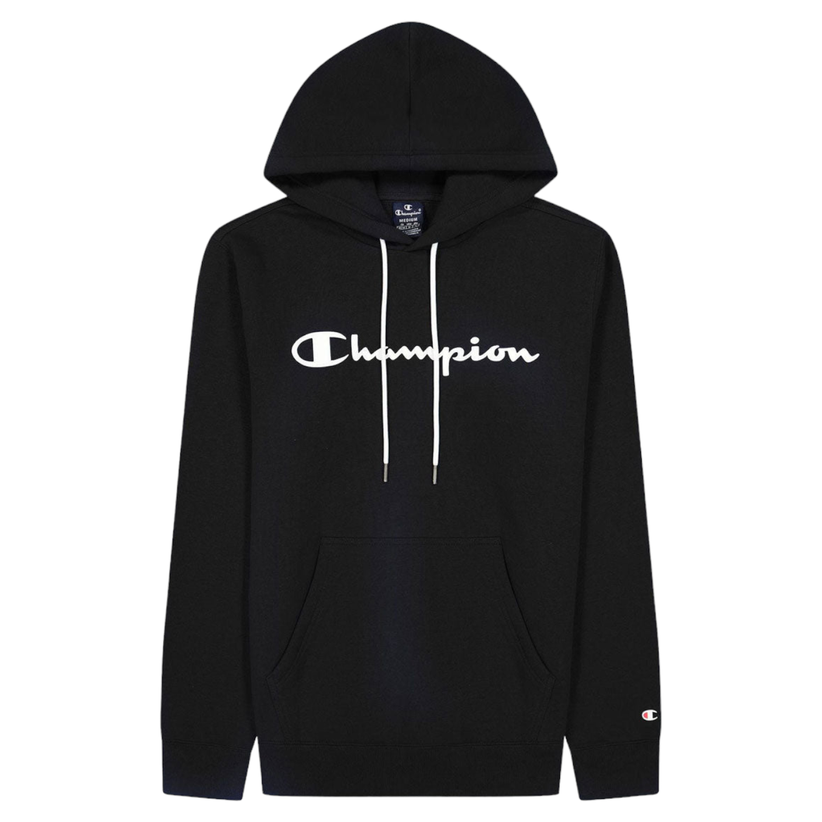 Champion Legacy Hooded Sweatshirt Fleece Hoodie Black White 218282