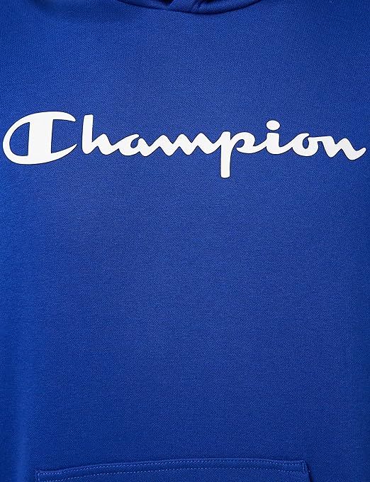 Champion Legacy Script Logo Fleece Hoodie - Blue - ViaductClothing -  -