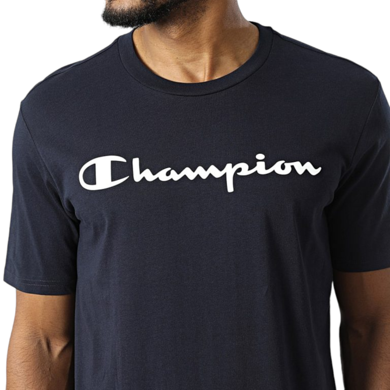 Champion Legacy Spellout Big Logo Tee - Navy - ViaductClothing -  -