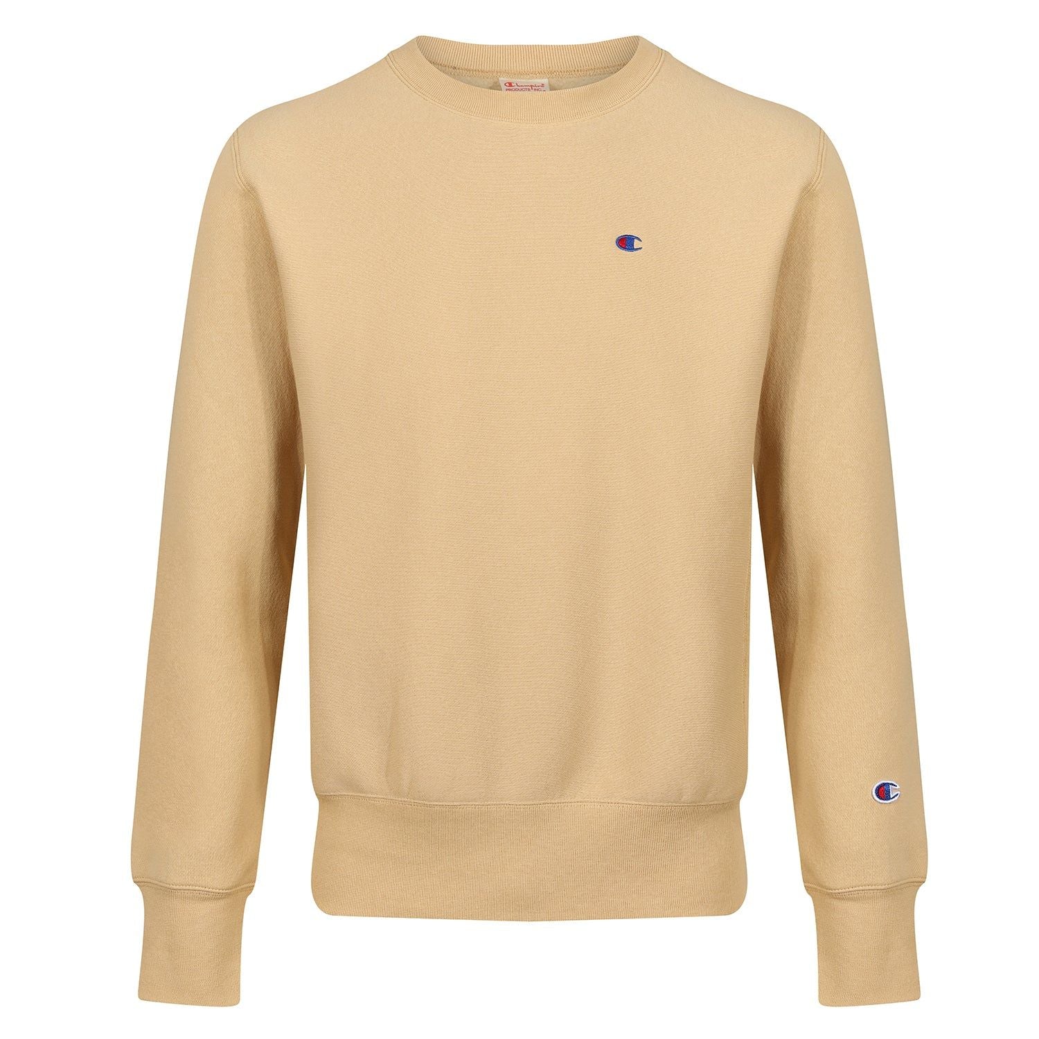 Champion Reverse Weave Classic Crew Sweatshirt - Beige - ViaductClothing - -