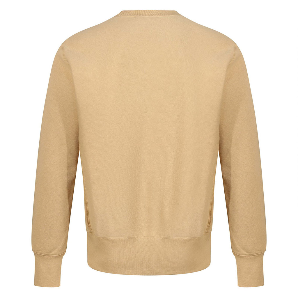Champion Reverse Weave Classic Crew Sweatshirt Beige 216495 ViaductClothing