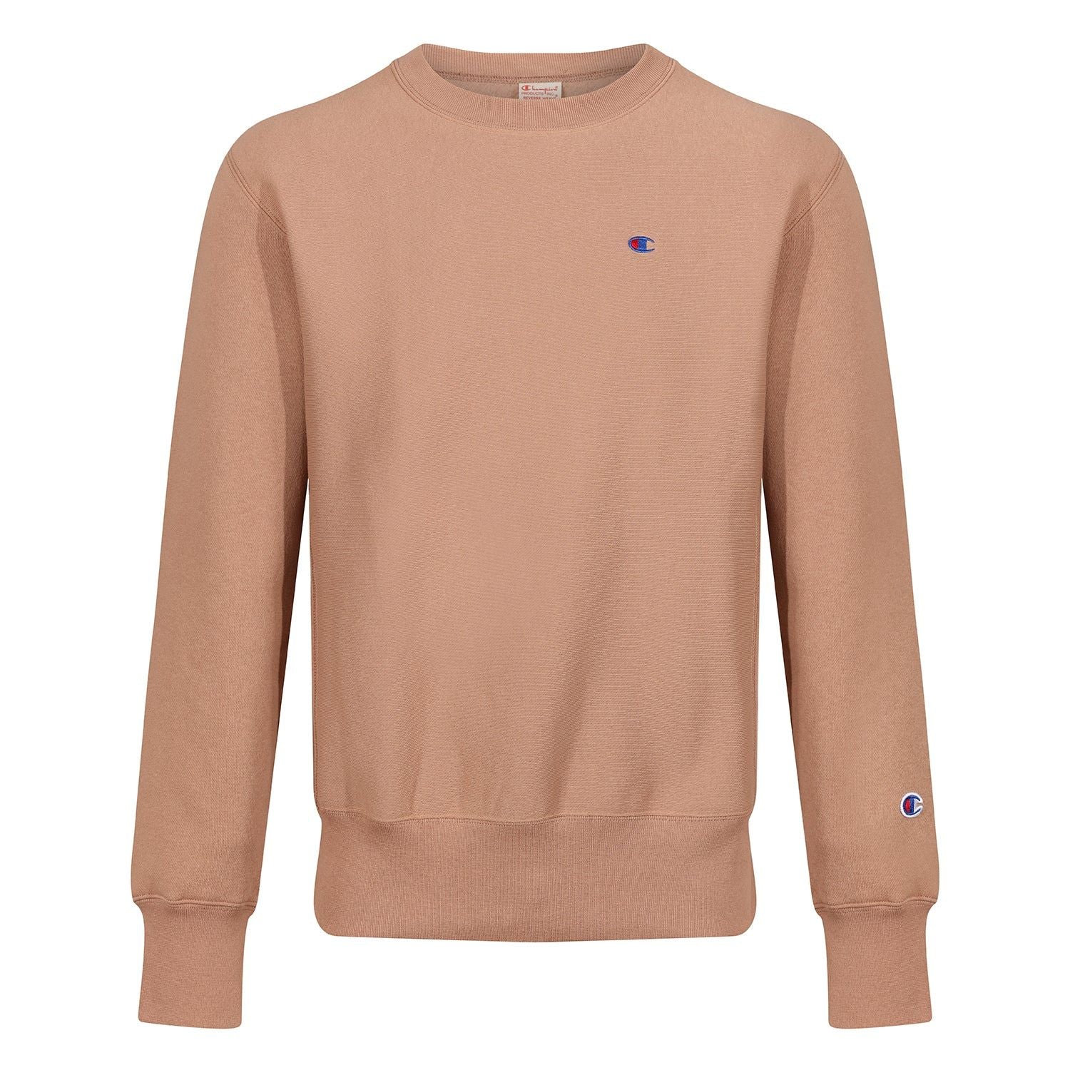 Champion Reverse Weave Classic Crew Sweatshirt - Brown - ViaductClothing -  -