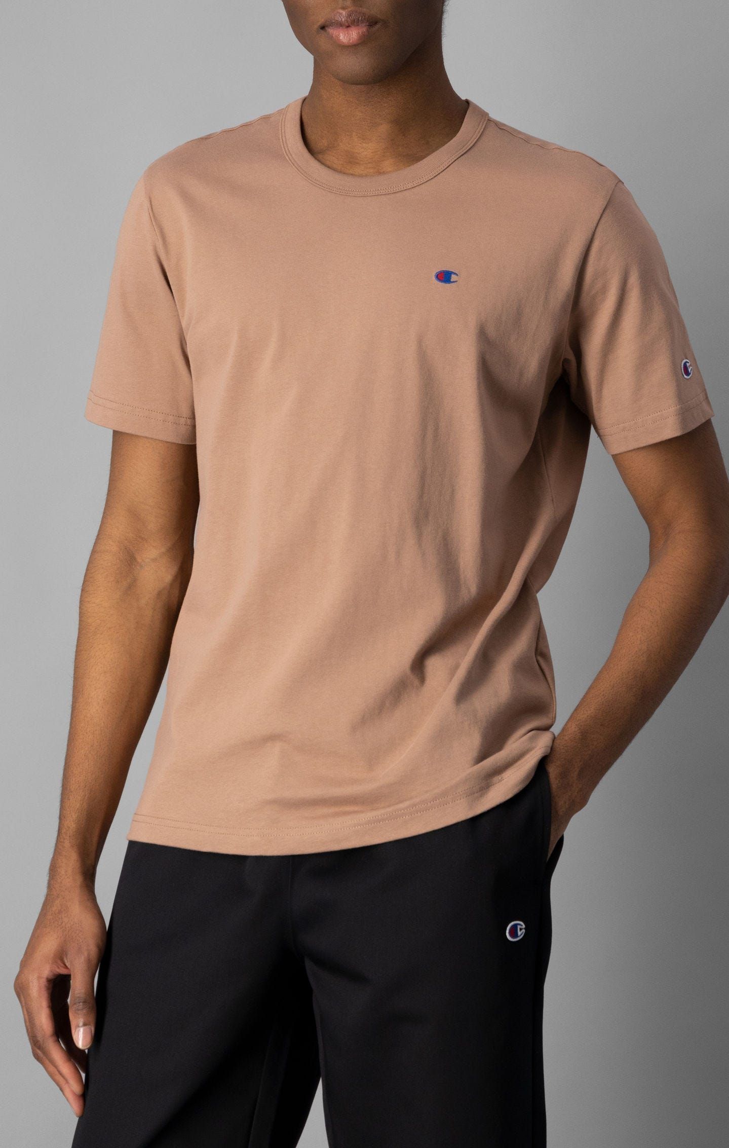 Champion Reverse Weave Classic Tee - Beaver Brown - ViaductClothing -  -