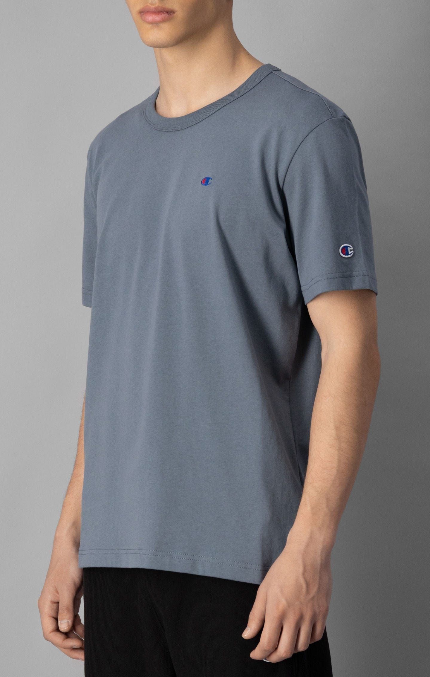 Champion Reverse Weave Classic Tee - Stormy Blue - ViaductClothing -  -