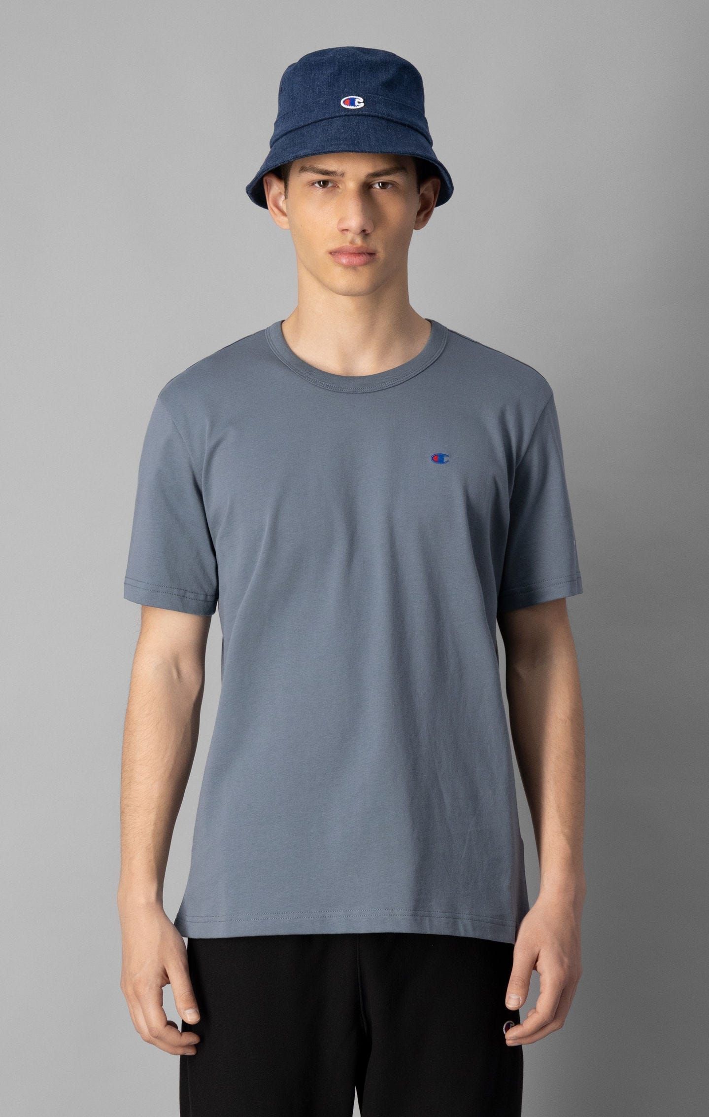Champion Reverse Weave Classic Tee - Stormy Blue - ViaductClothing -  -