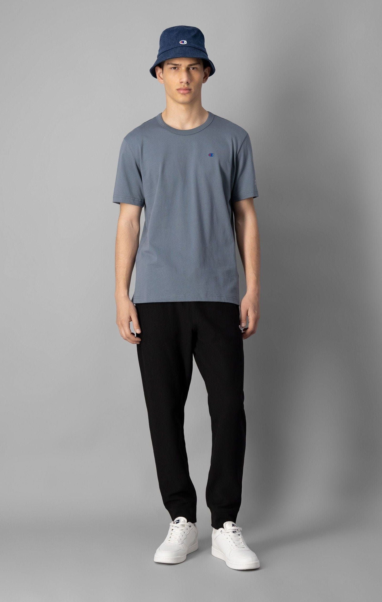 Champion Reverse Weave Classic Tee - Stormy Blue - ViaductClothing -  -