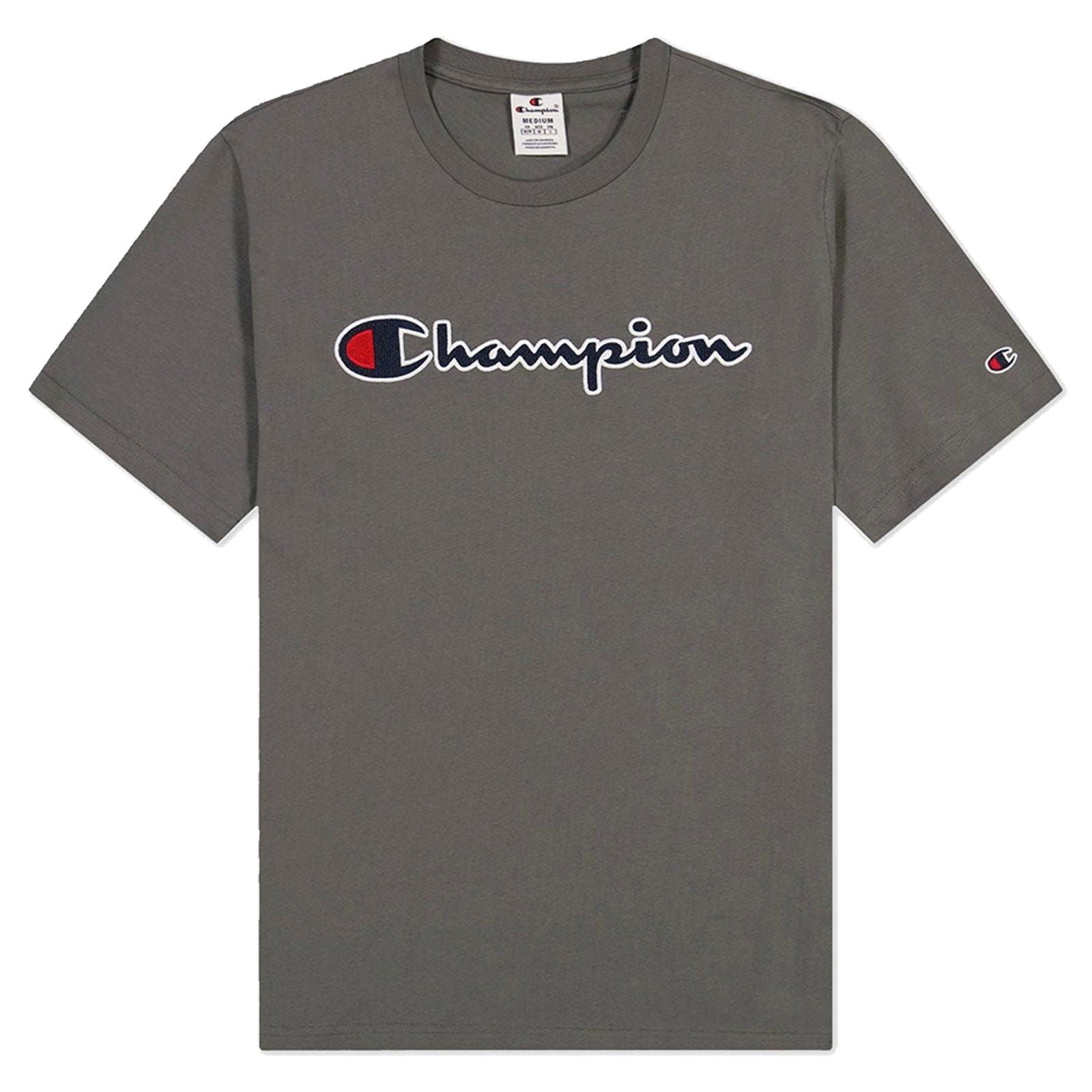 Champion Script Logo Spellout T-shirt - Grey - ViaductClothing -  -