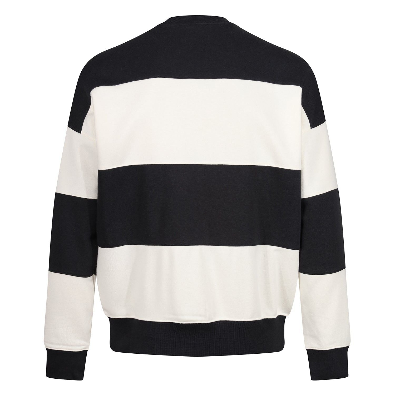 Champion Sweatshirt Preppy Bookstore Striped Logo Sweatshirt - Black White - ViaductClothing -  -