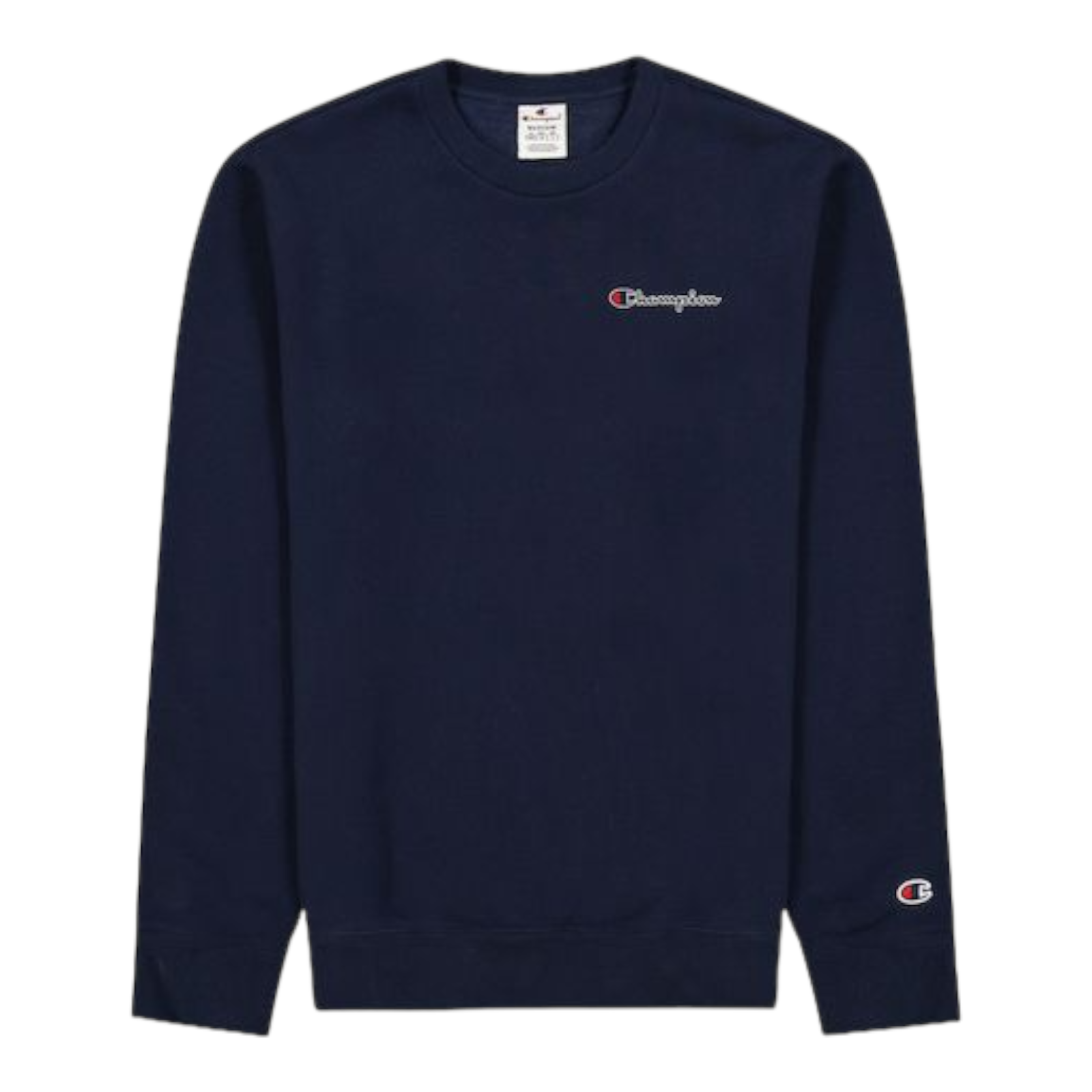 Champion Sweatshirt Small Script Logo Embroidery - Navy - ViaductClothing -  -