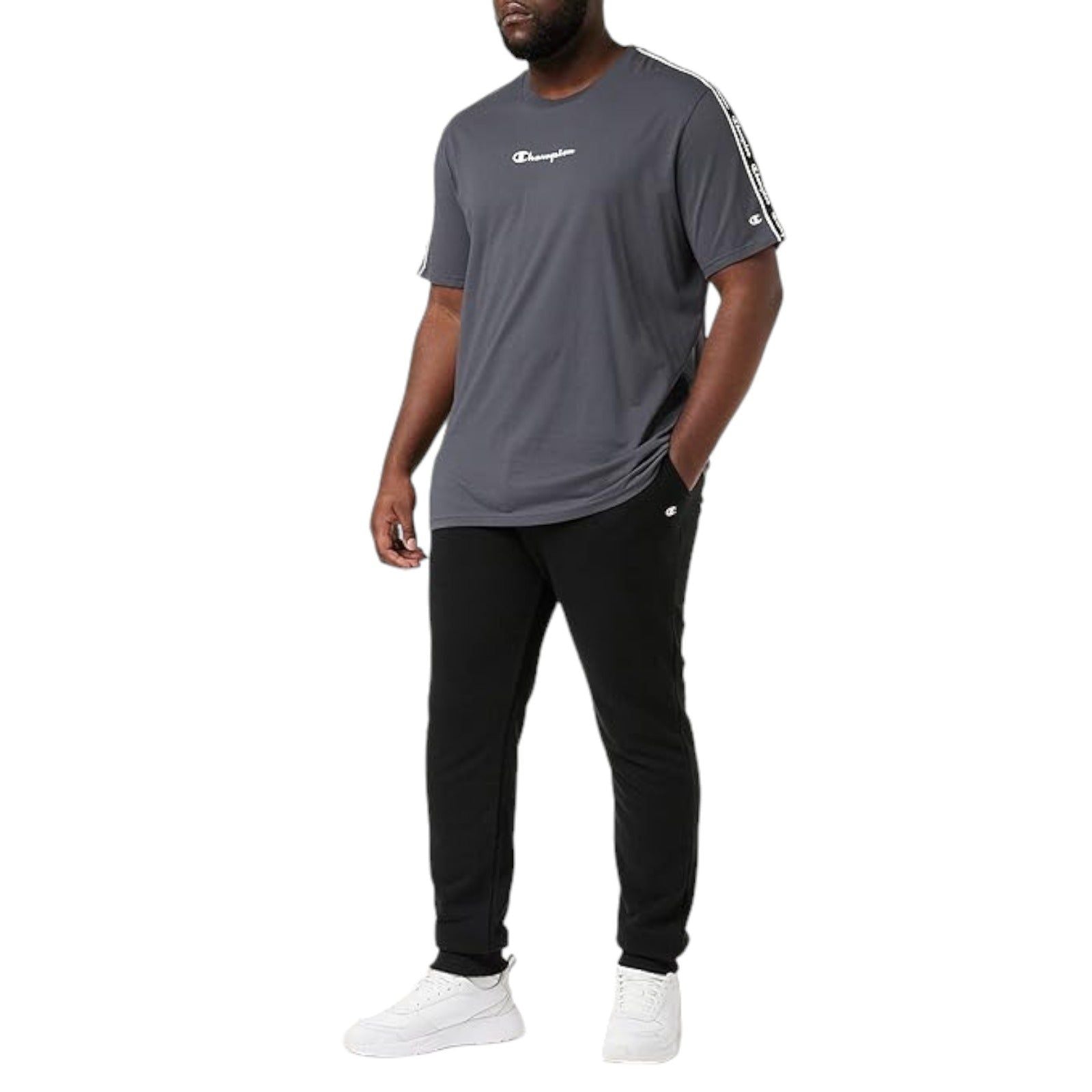 Champion Tape Insert Cotton T-shirt - Grey - ViaductClothing -  -