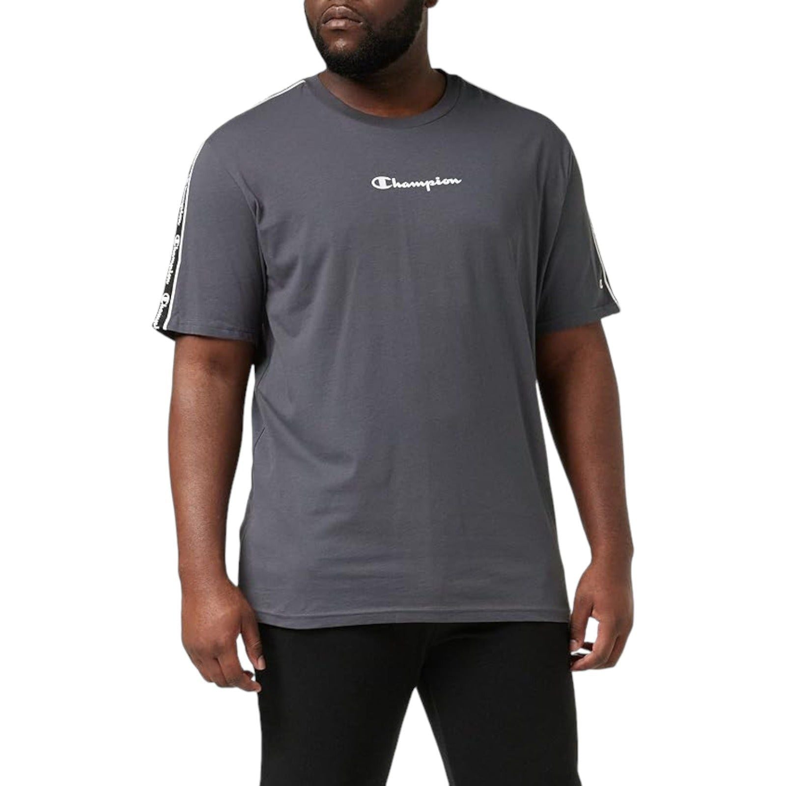Champion Tape Insert Cotton T-shirt - Grey - ViaductClothing -  -