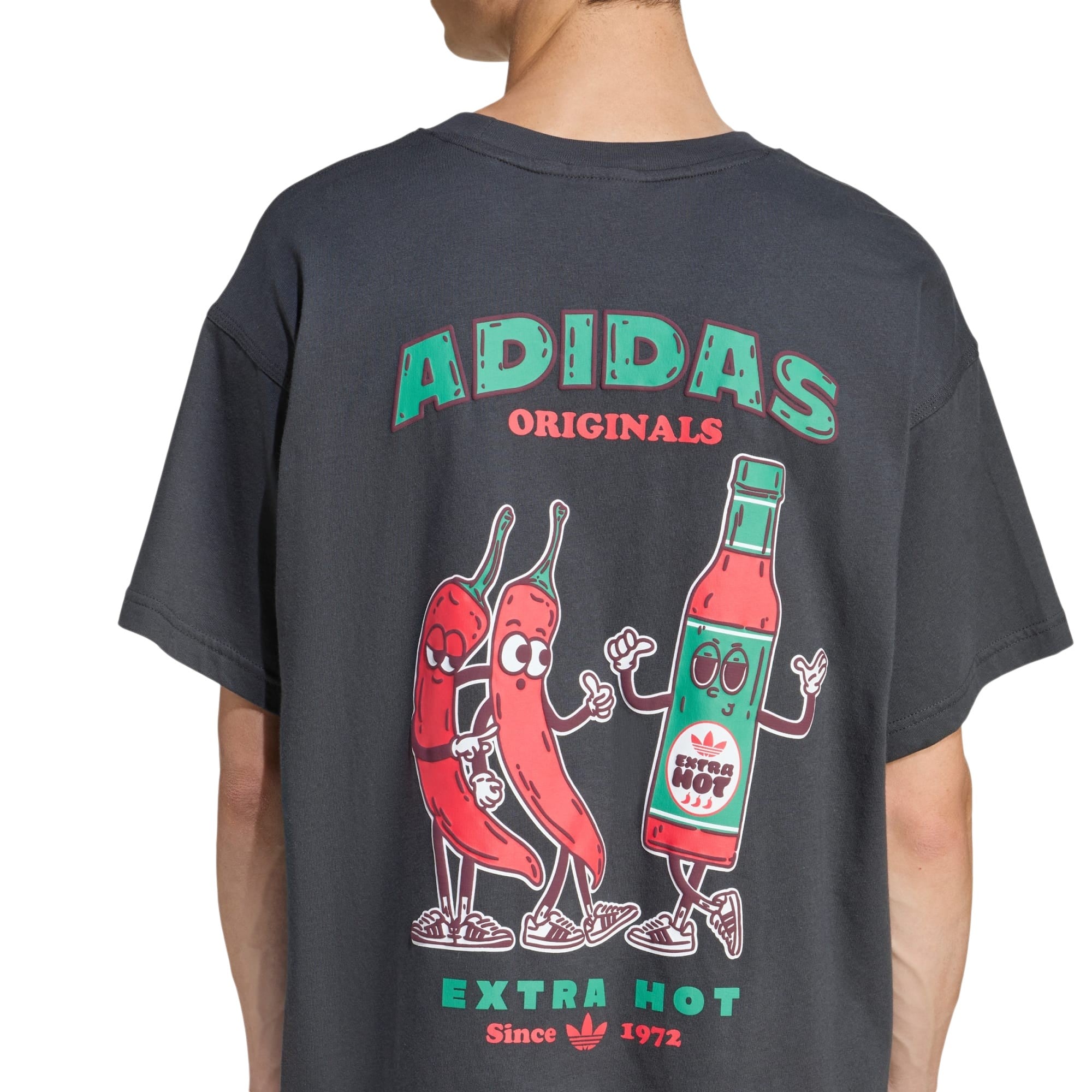 adidas Originals Chilli Graphic Crew Neck T Shirt - Carbon Grey