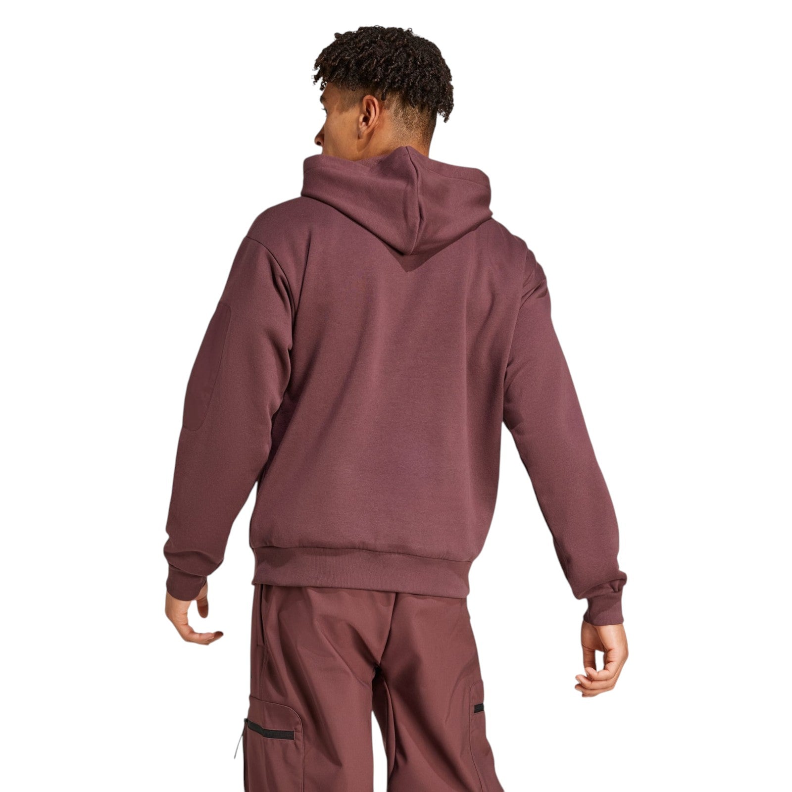 adidas Men's City Escape Fleece Hoodie - Burgundy