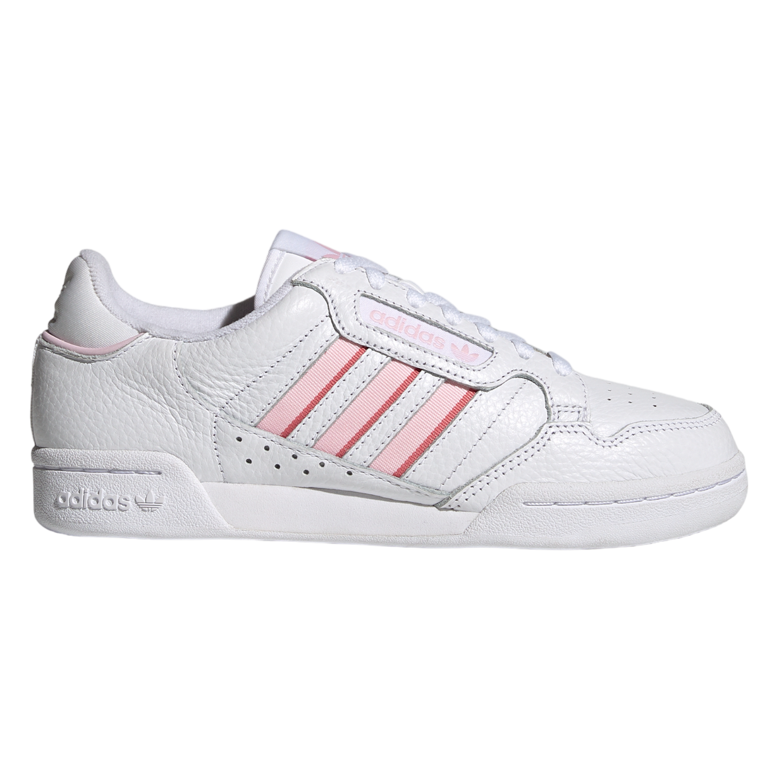 adidas Originals Womens Continental 80 Stripes Shoes - Cloud White / Clear Pink - ViaductClothing - -