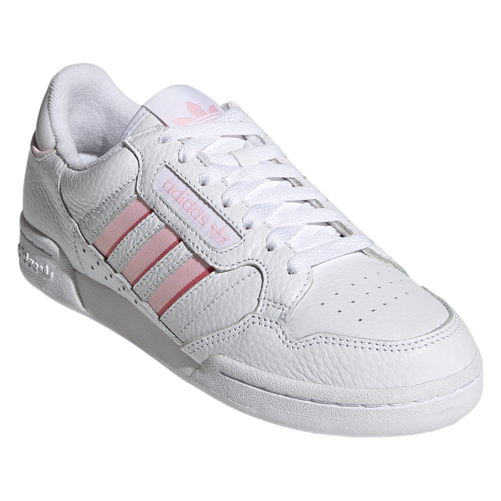 adidas Originals Womens Continental 80 Stripes Shoes - Cloud White / Clear Pink - ViaductClothing - -