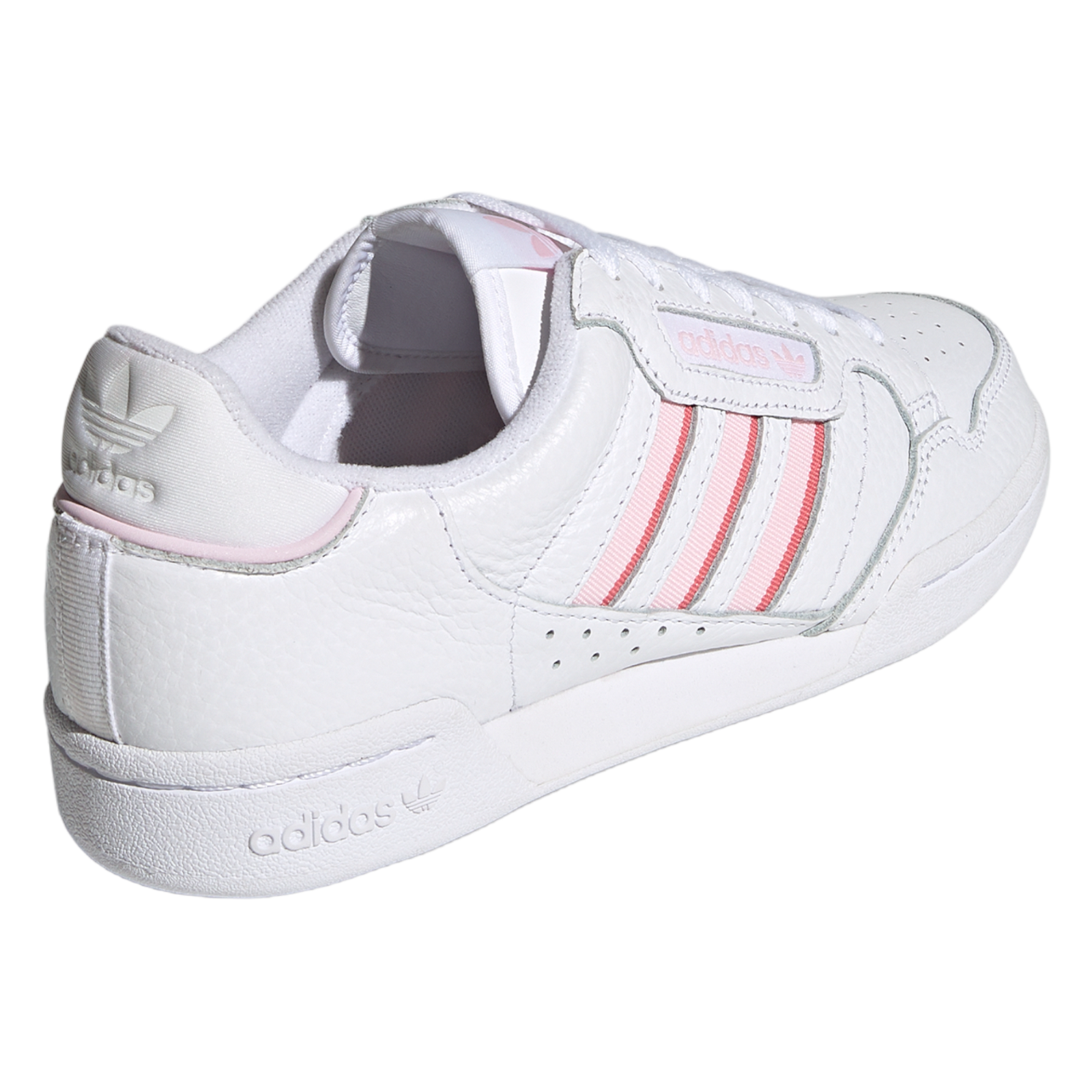 adidas Originals Womens Continental 80 Stripes Shoes - Cloud White / Clear Pink - ViaductClothing - -