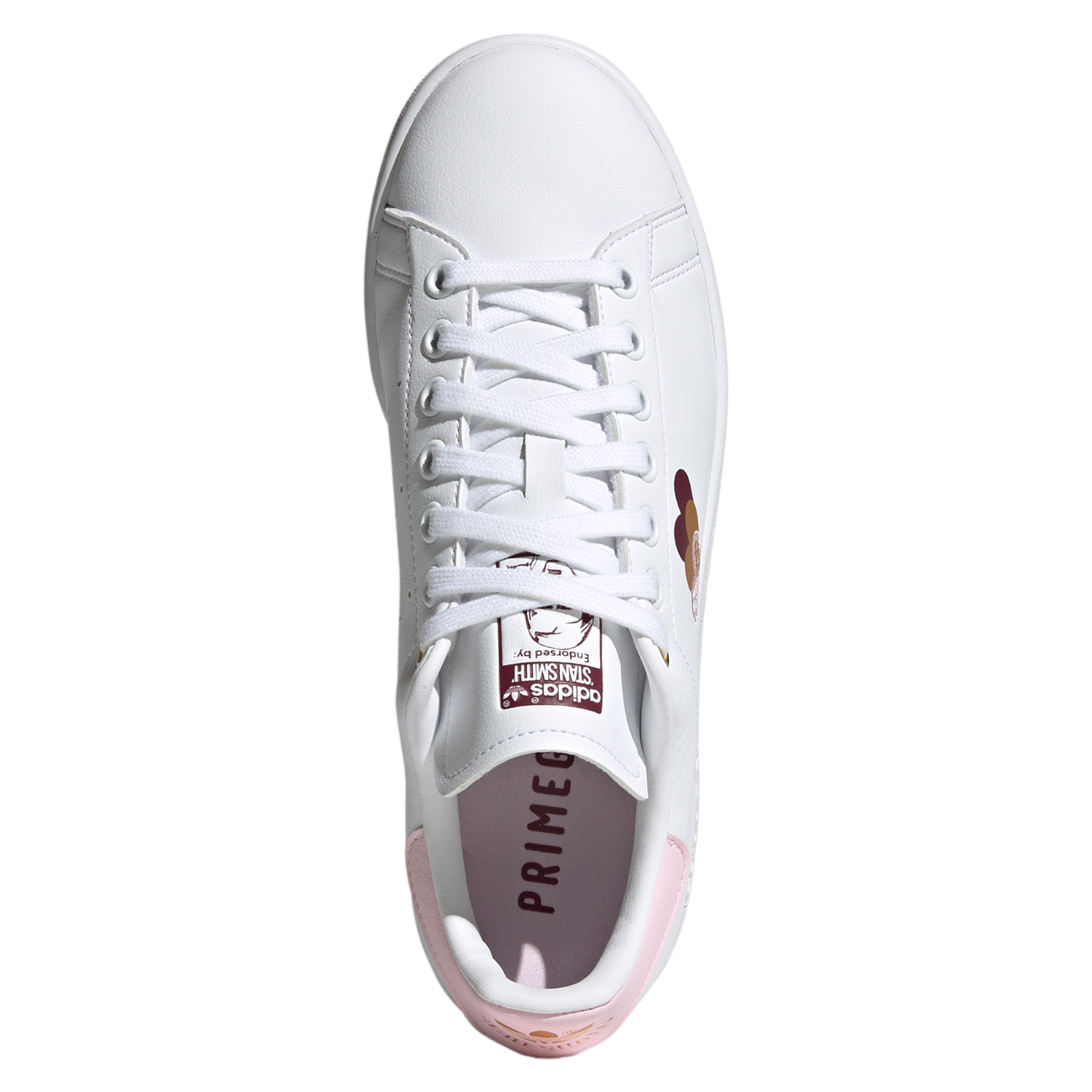 adidas Originals Womens Stan Smith Hearts Shoes - Cloud White / Clear Pink - ViaductClothing - -