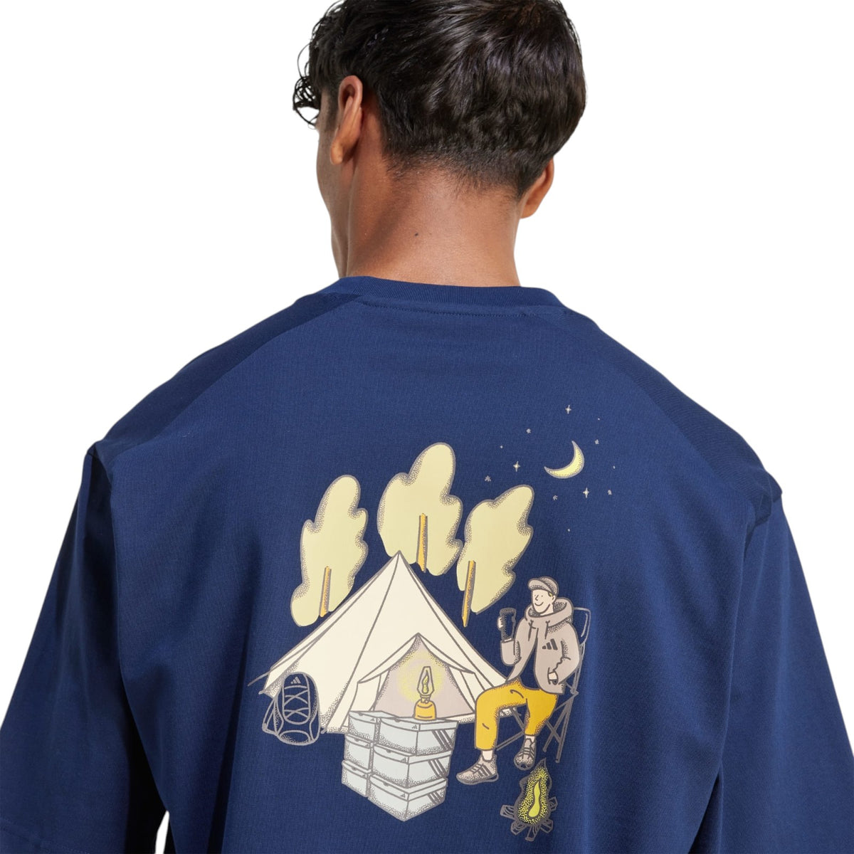 adidas Men's Codes Doodle Camp Graphic T-Shirt - Navy