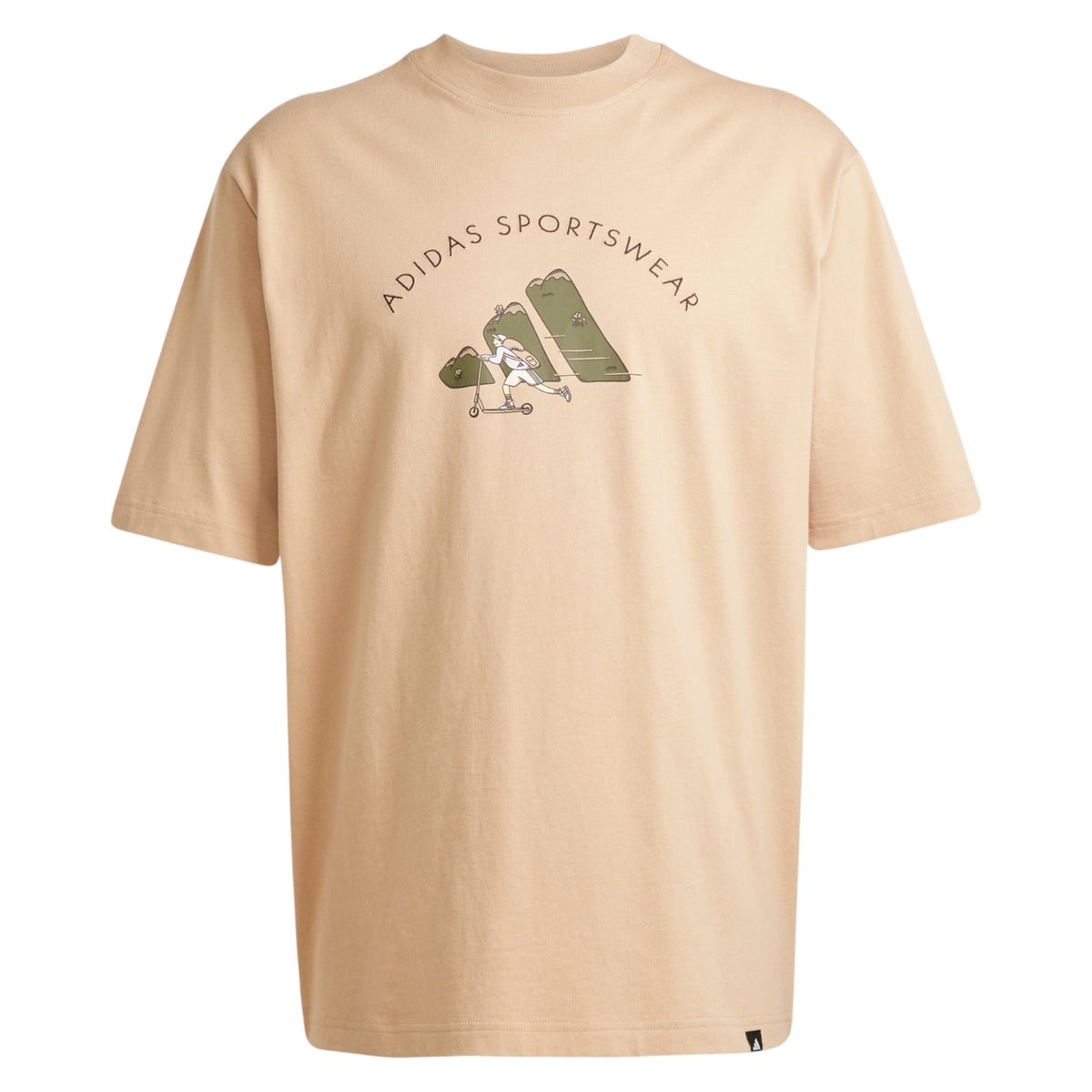 adidas Men's Codes Doodle Scooter Graphic Tee - Beige