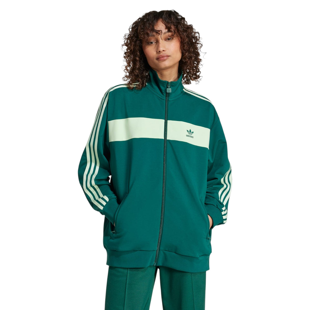 adidas Originals Women's Colorblock Track Top - Green