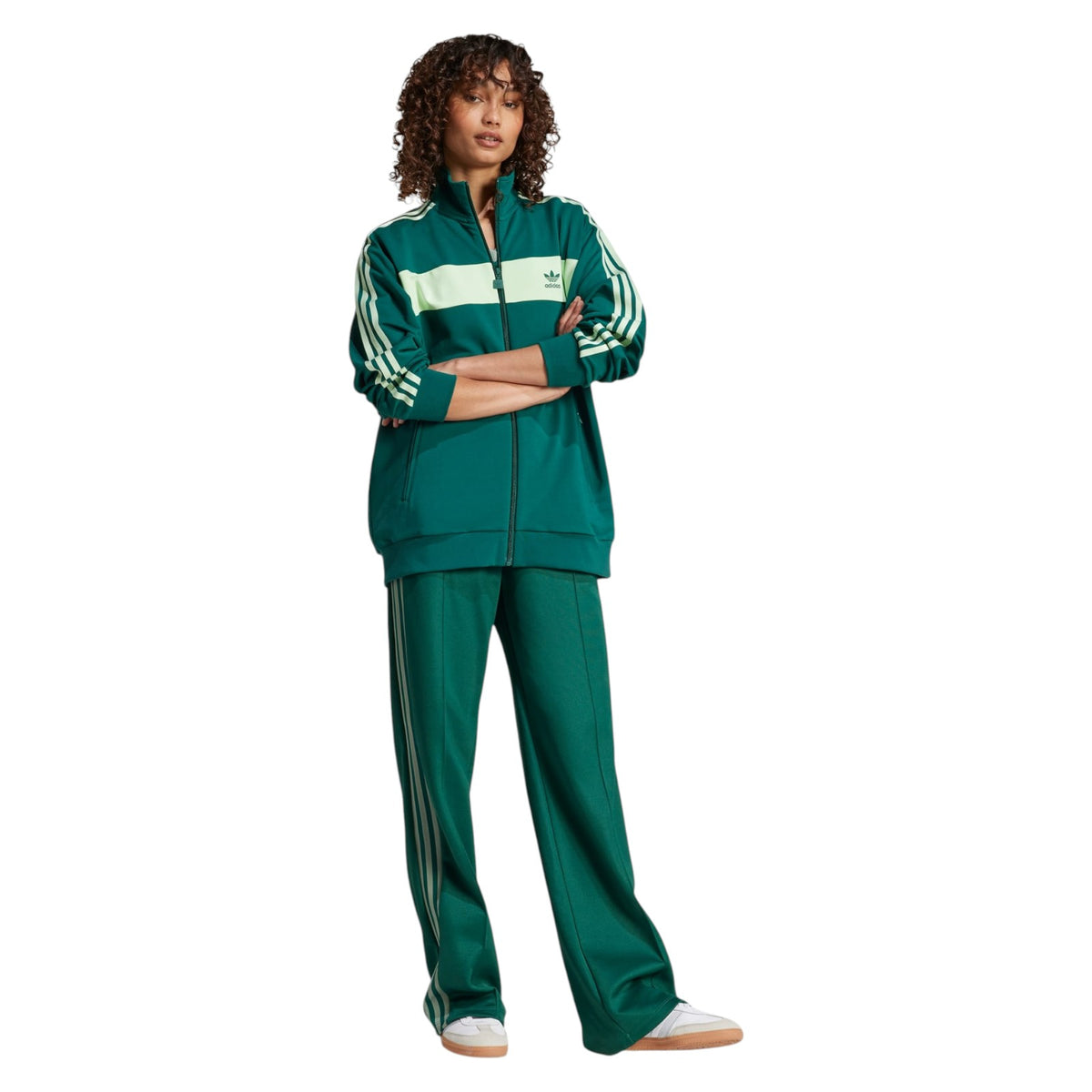 adidas Originals Women's Colorblock Track Top - Green