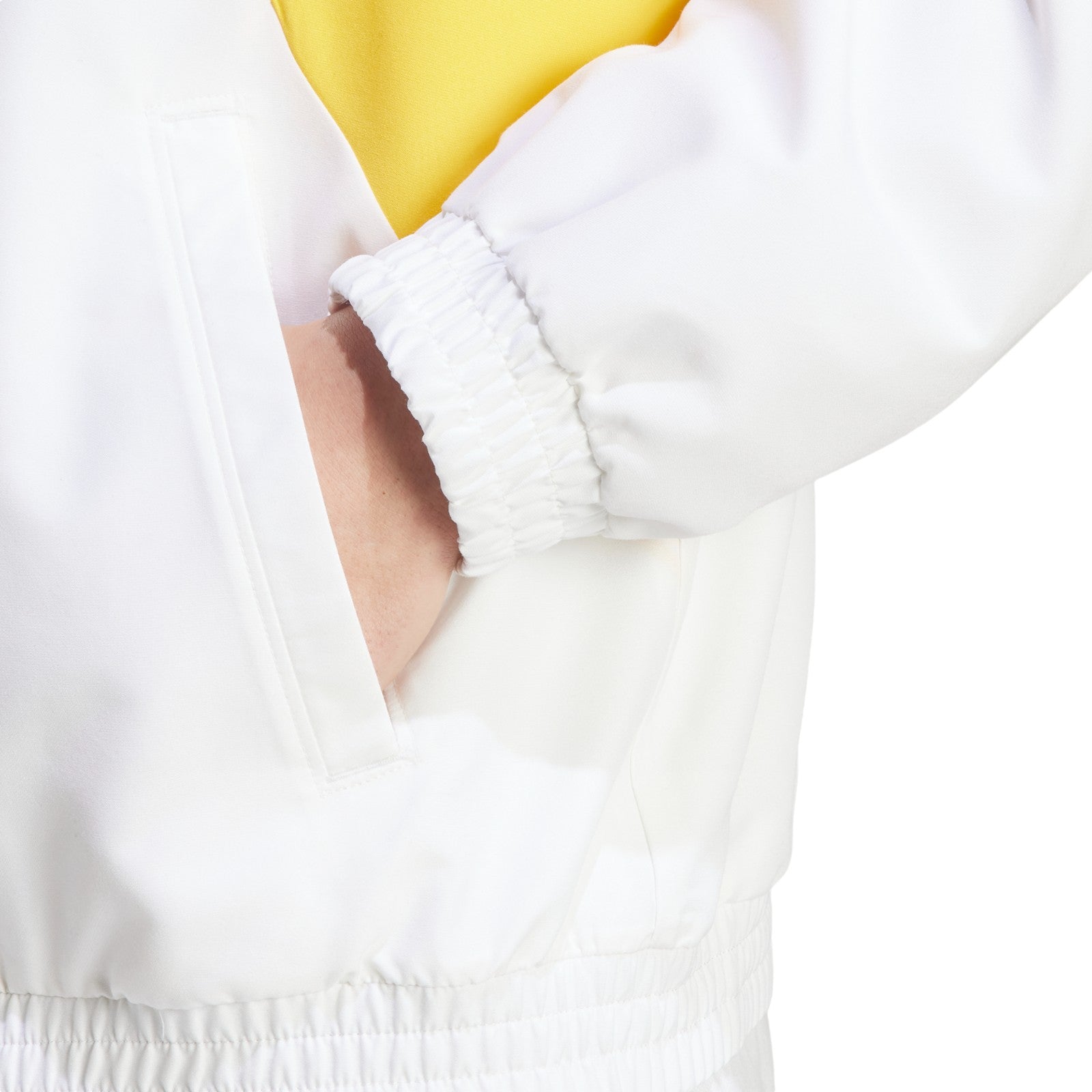 adidas Colourblock Track Top Jacket - White / Court Green