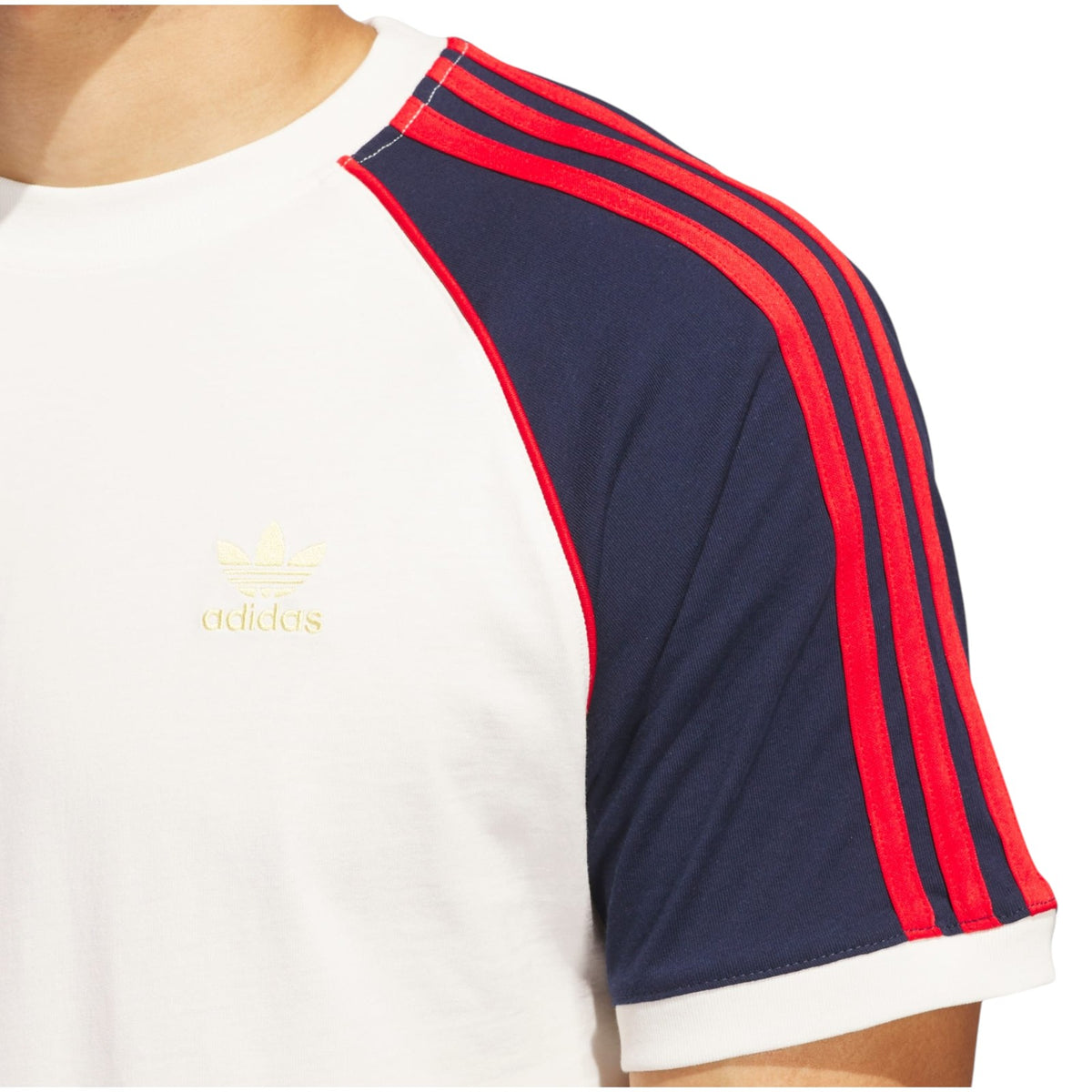 adidas Originals Colourblocked 3-Stripes Tee - White