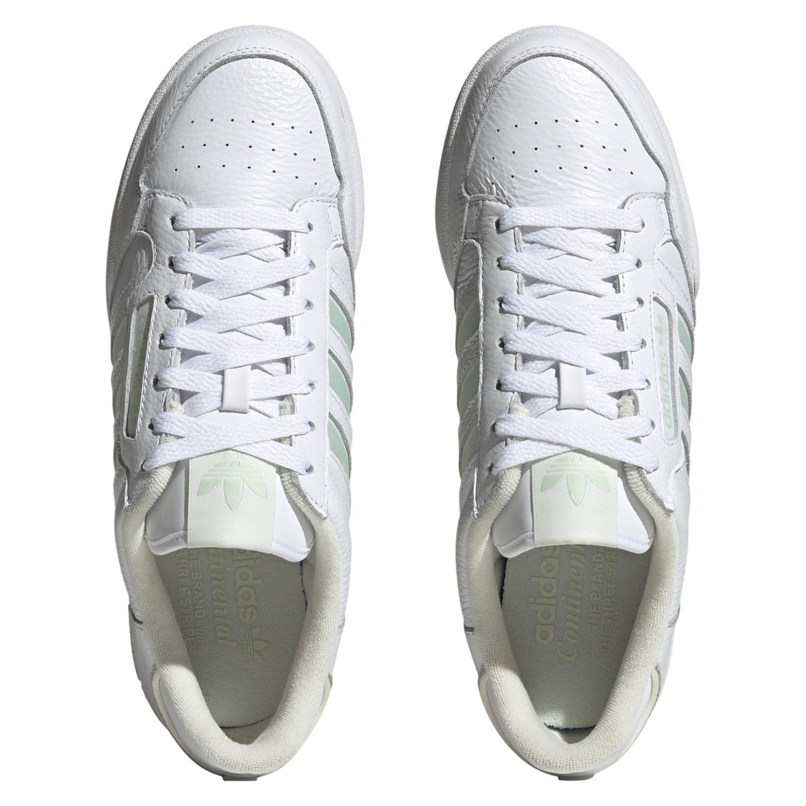 adidas Originals Continental 80 Stripes Shoes - Cloud White / Linen Green