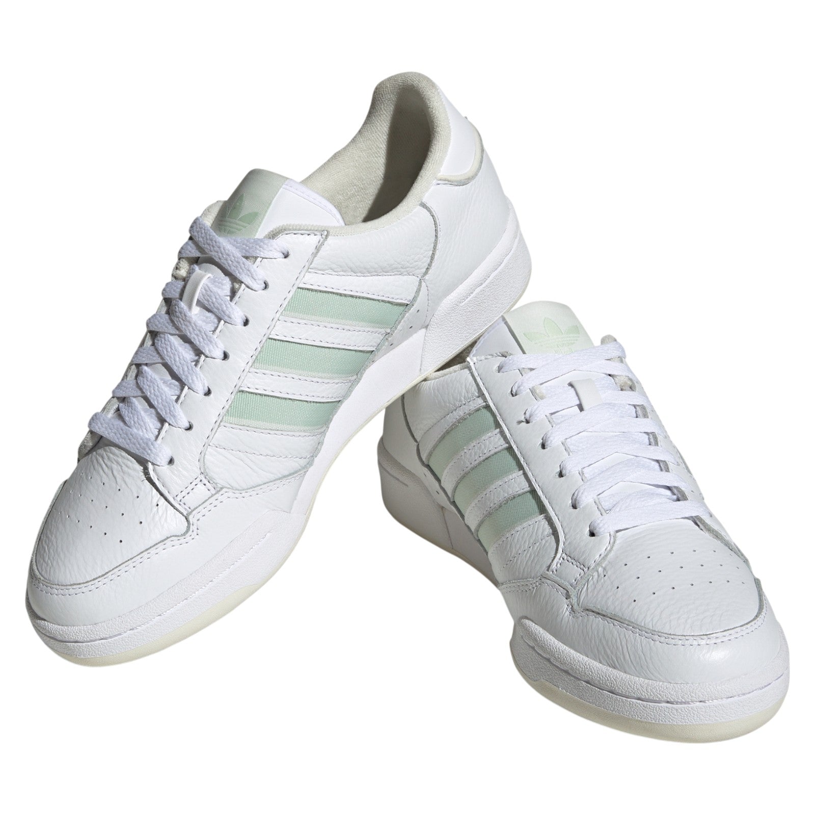 adidas Originals Continental 80 Stripes Shoes - Cloud White / Linen Green