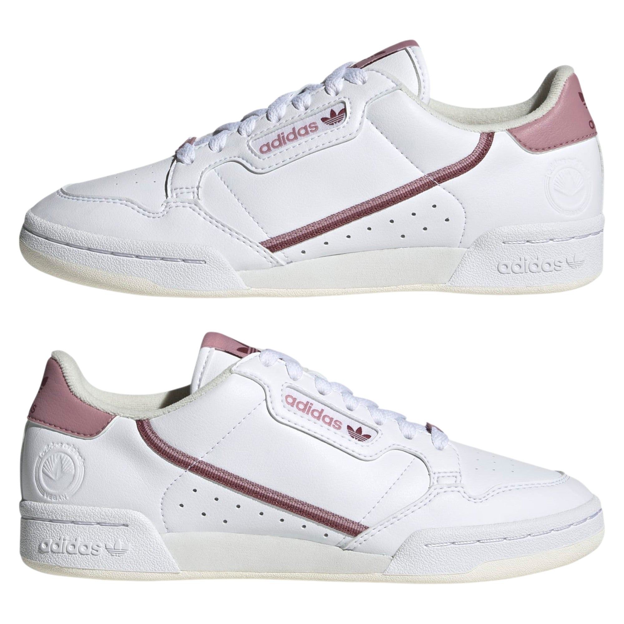 adidas Originals Women's Continental 80 Vegan Shoes - White / Mauve