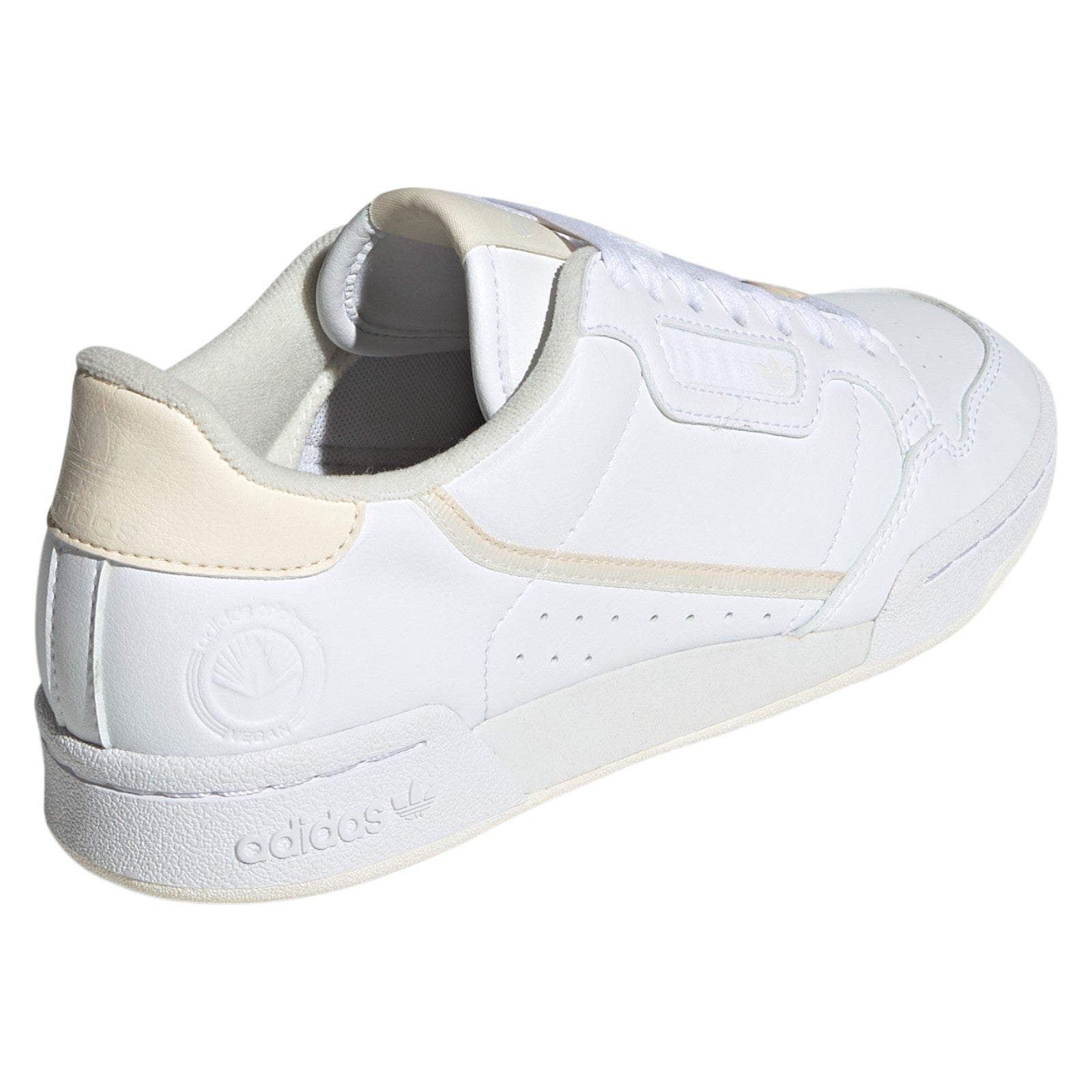 adidas Originals Womens Continental 80 Vegan Shoes - Cloud White / Ecru Tint