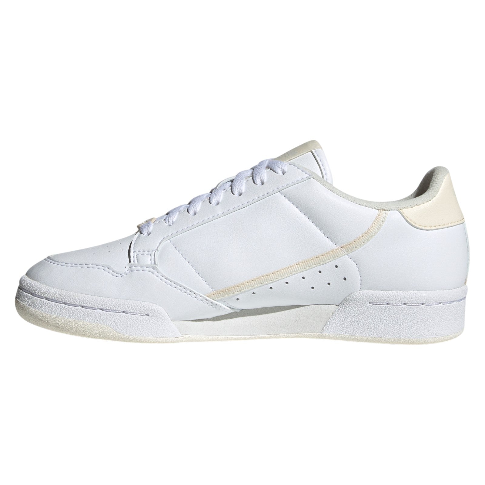 adidas Originals Womens Continental 80 Vegan Shoes - Cloud White / Ecru Tint