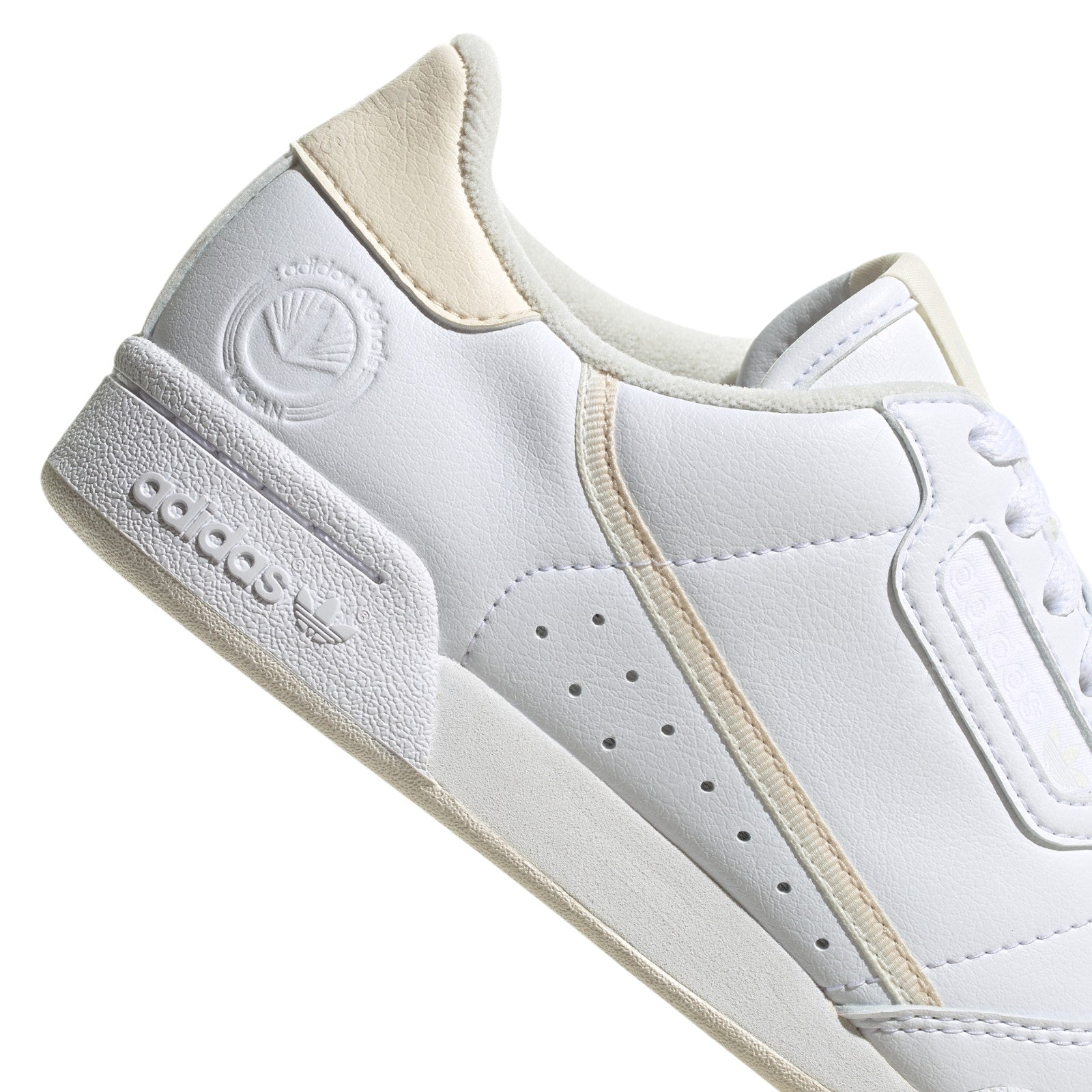 adidas Originals Womens Continental 80 Vegan Shoes - Cloud White / Ecru Tint