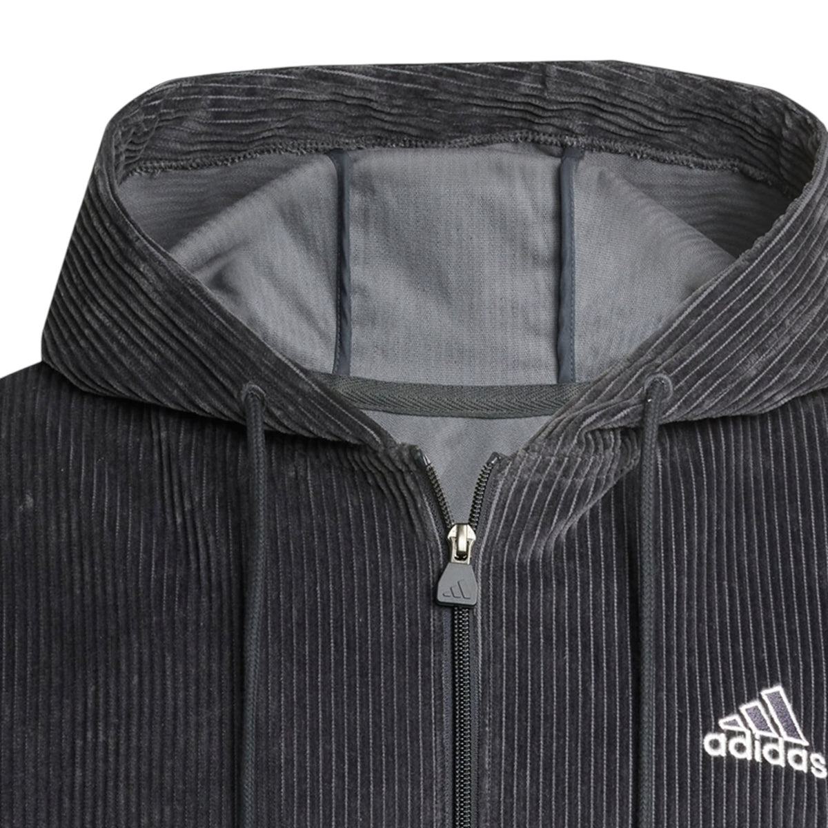 adidas Originals Retro Sports Full Zip Cord Hoodie - Grey